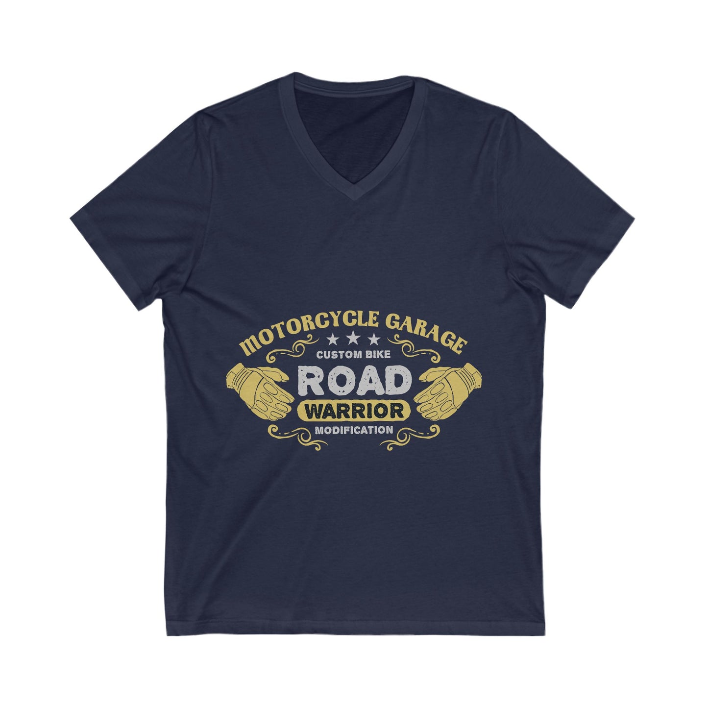 Motorcycle Garage Unisex Short Sleeve V-neck Tshirt