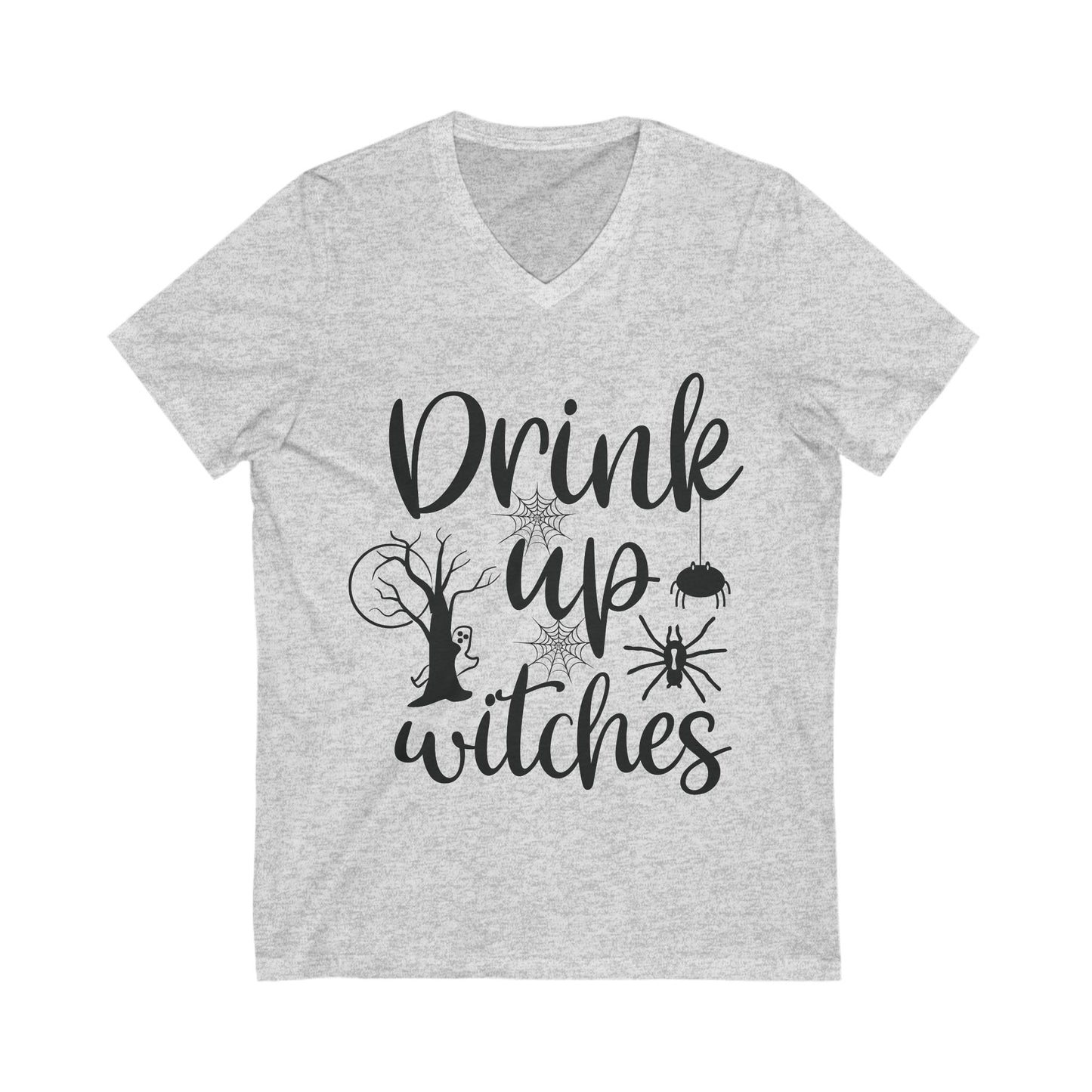 Drink Up Witches Unisex Short Sleeve V-neck Tshirt