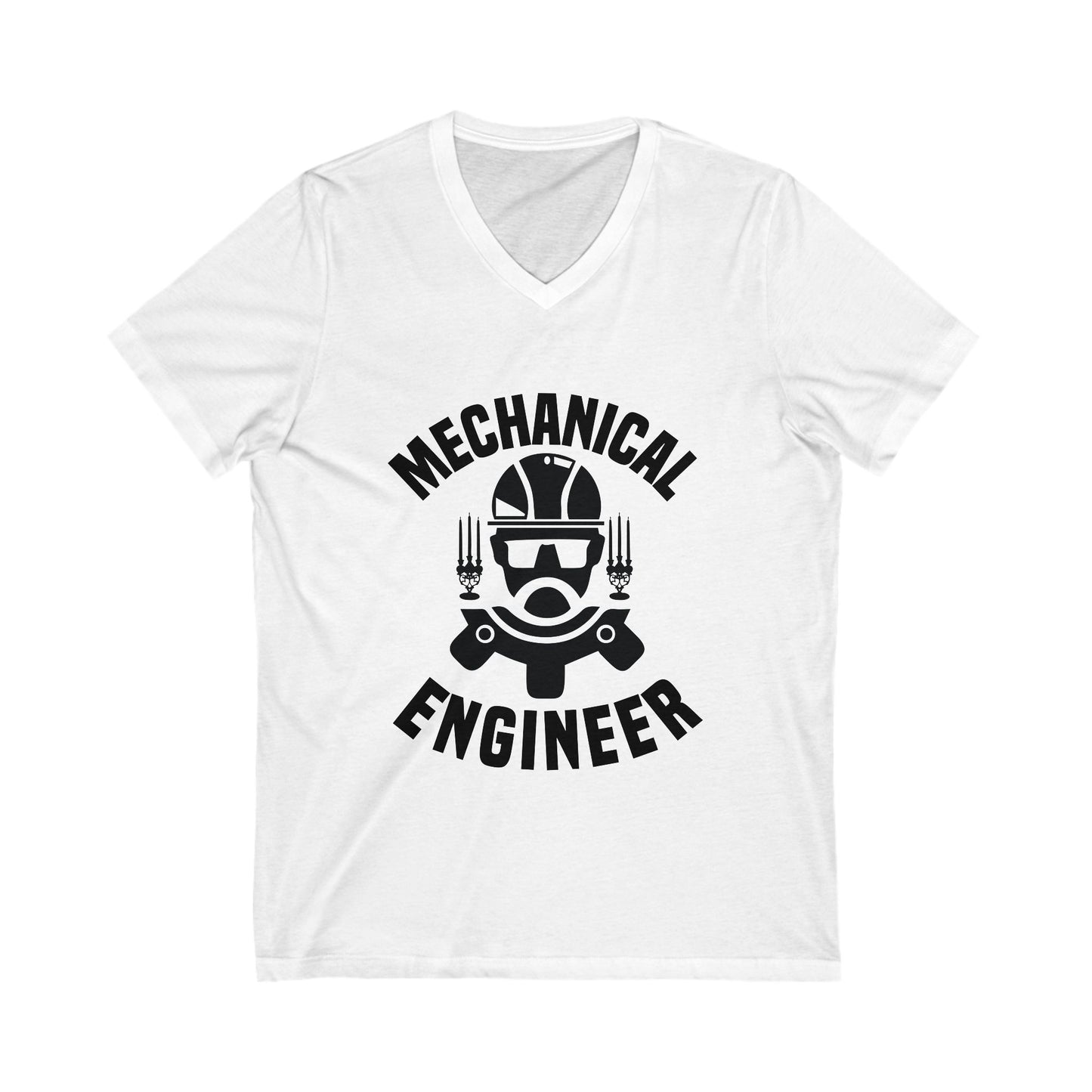 Mechanical Unisex Short Sleeve V-neck Tshirt