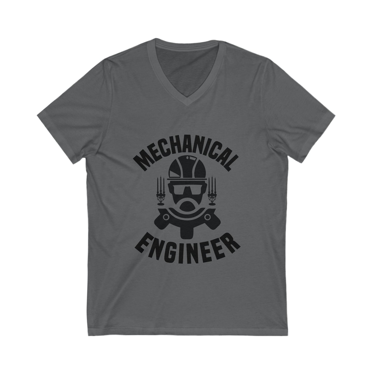 Mechanical Unisex Short Sleeve V-neck Tshirt