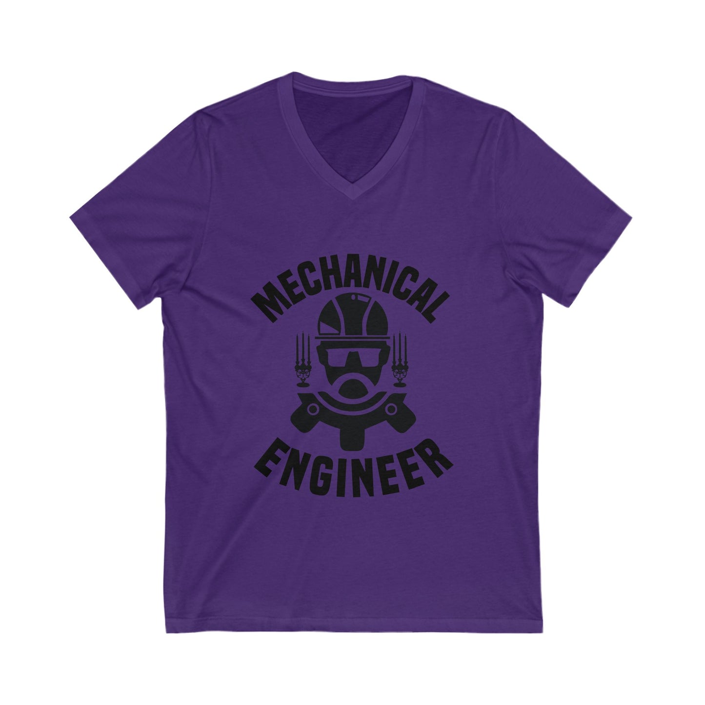 Mechanical Unisex Short Sleeve V-neck Tshirt