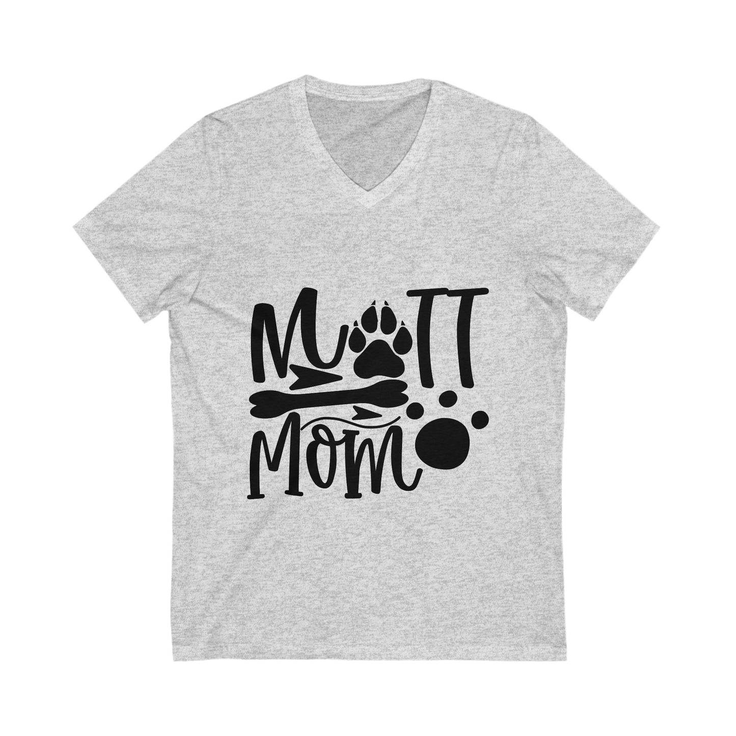 Mutt Mom Unisex Short Sleeve V-neck Tshirt