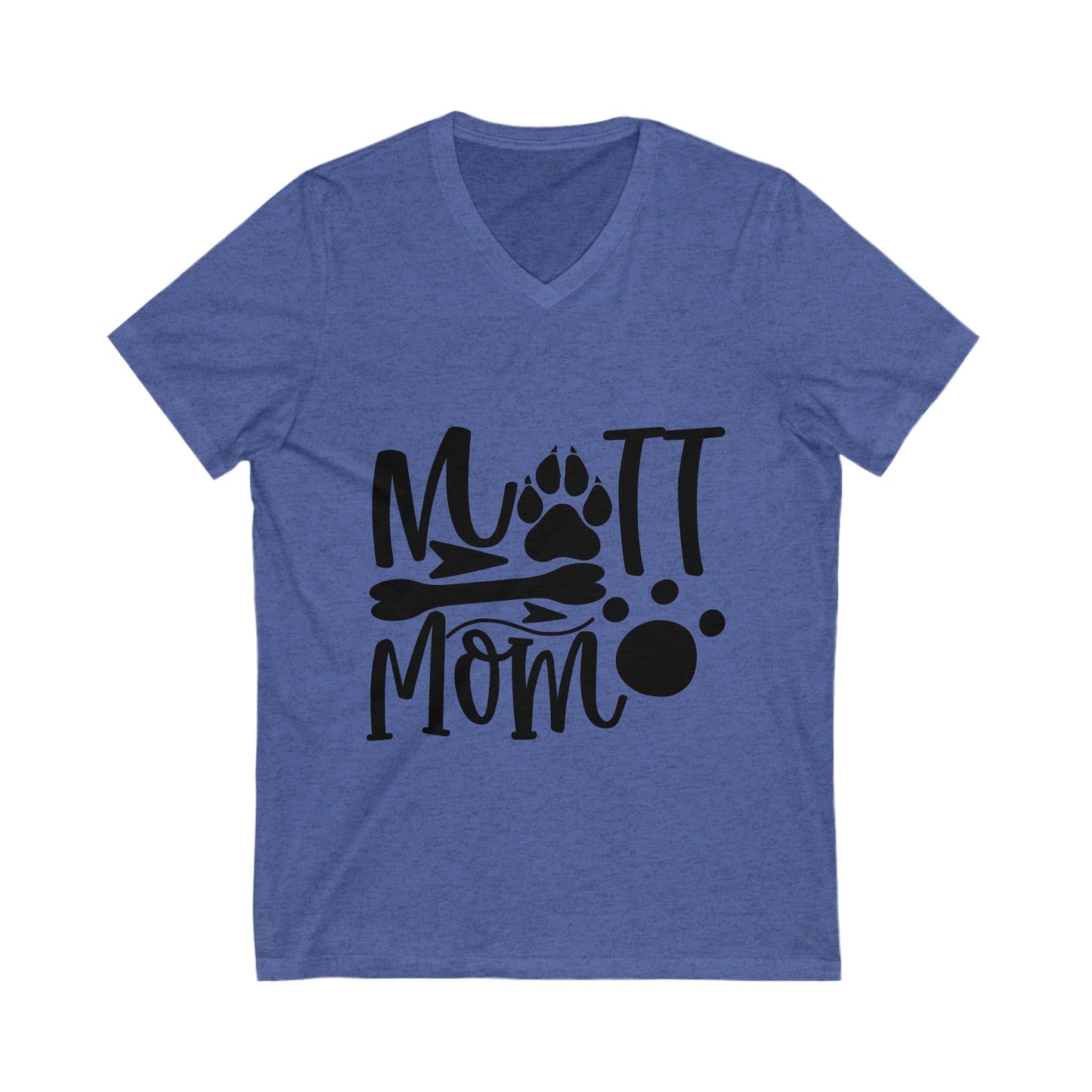 Mutt Mom Unisex Short Sleeve V-neck Tshirt