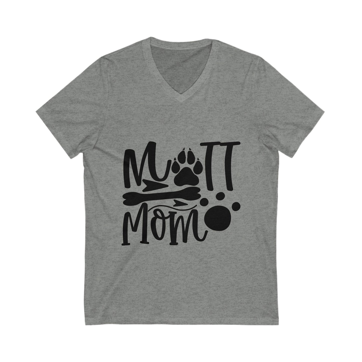 Mutt Mom Unisex Short Sleeve V-neck Tshirt