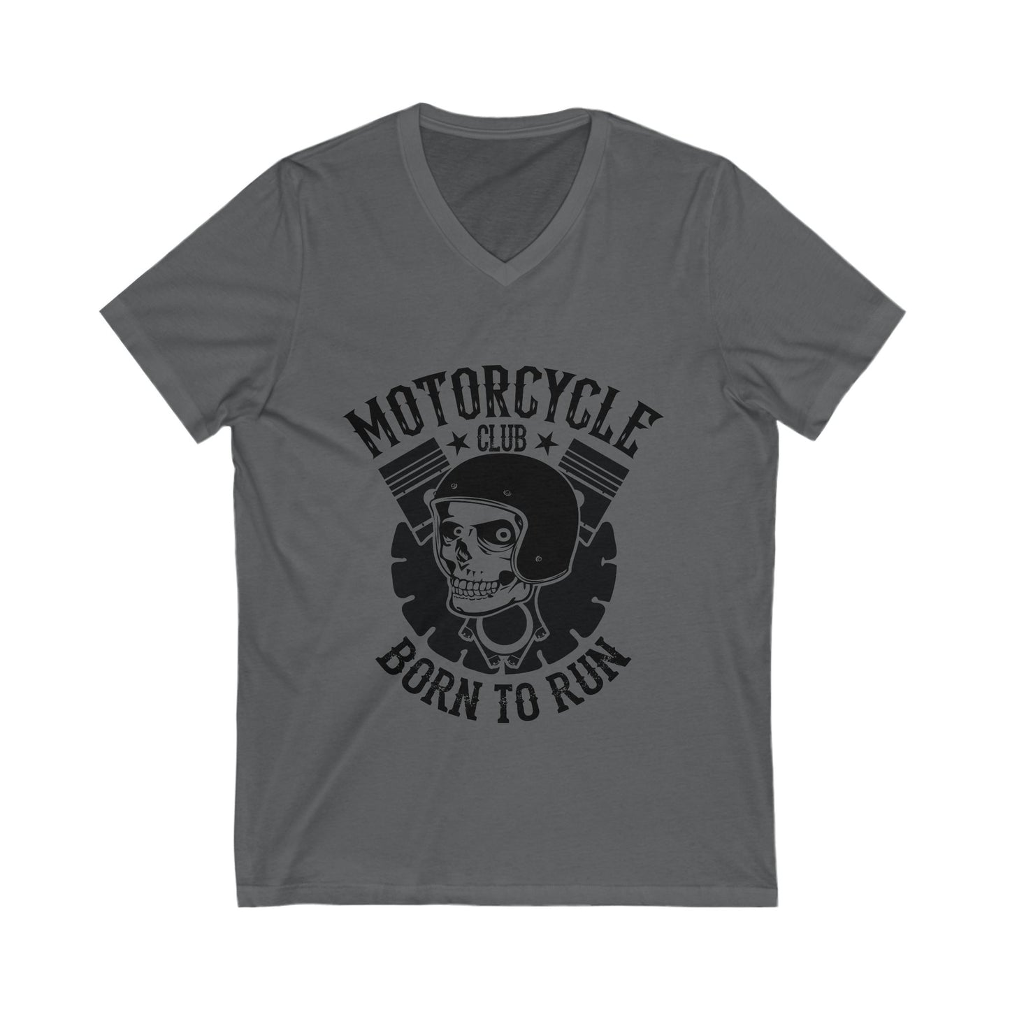 Motorcycle Club Born To Run Unisex Short Sleeve V-neck Tshirt