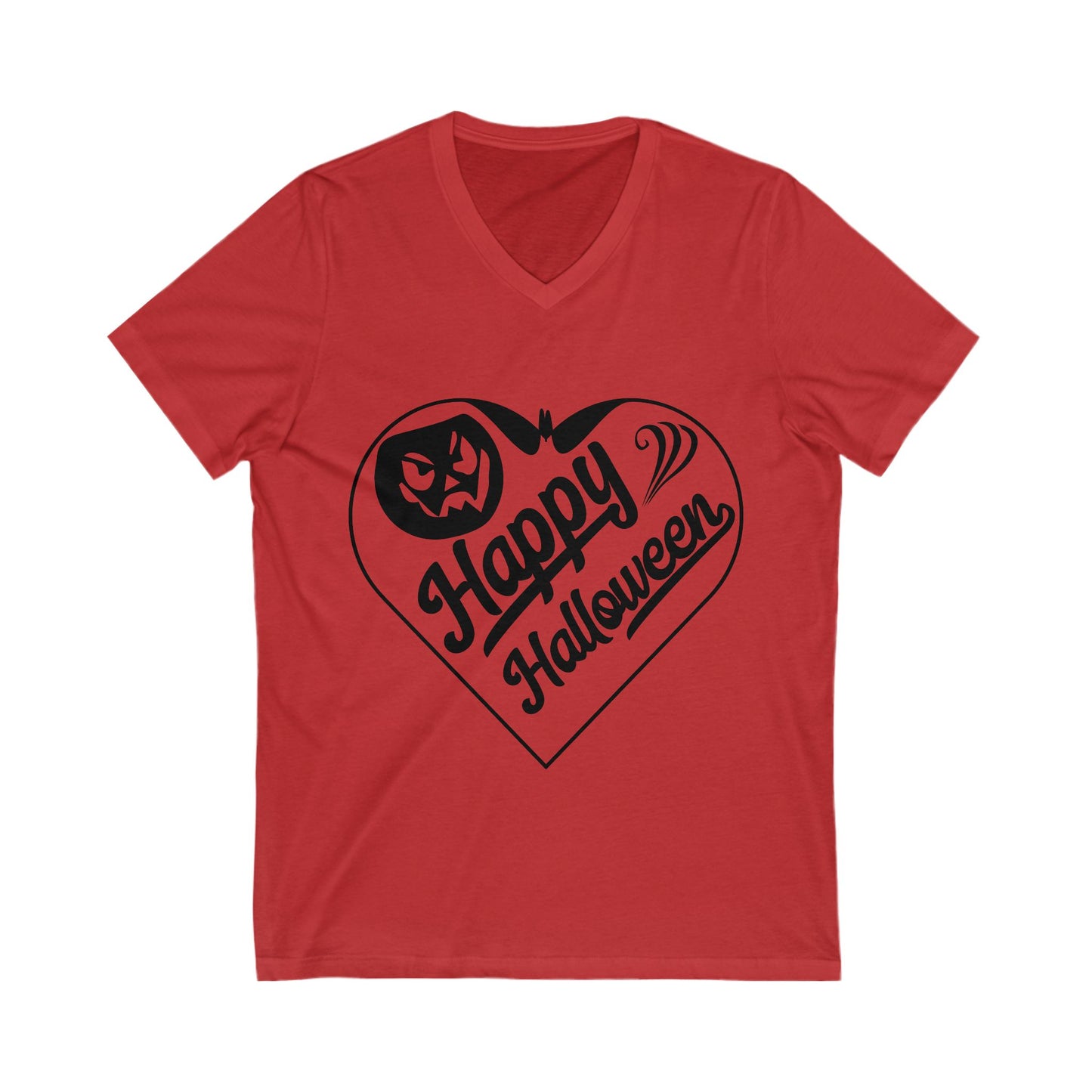 Happy Halloweeeen Unisex Short Sleeve V-neck Tshirt