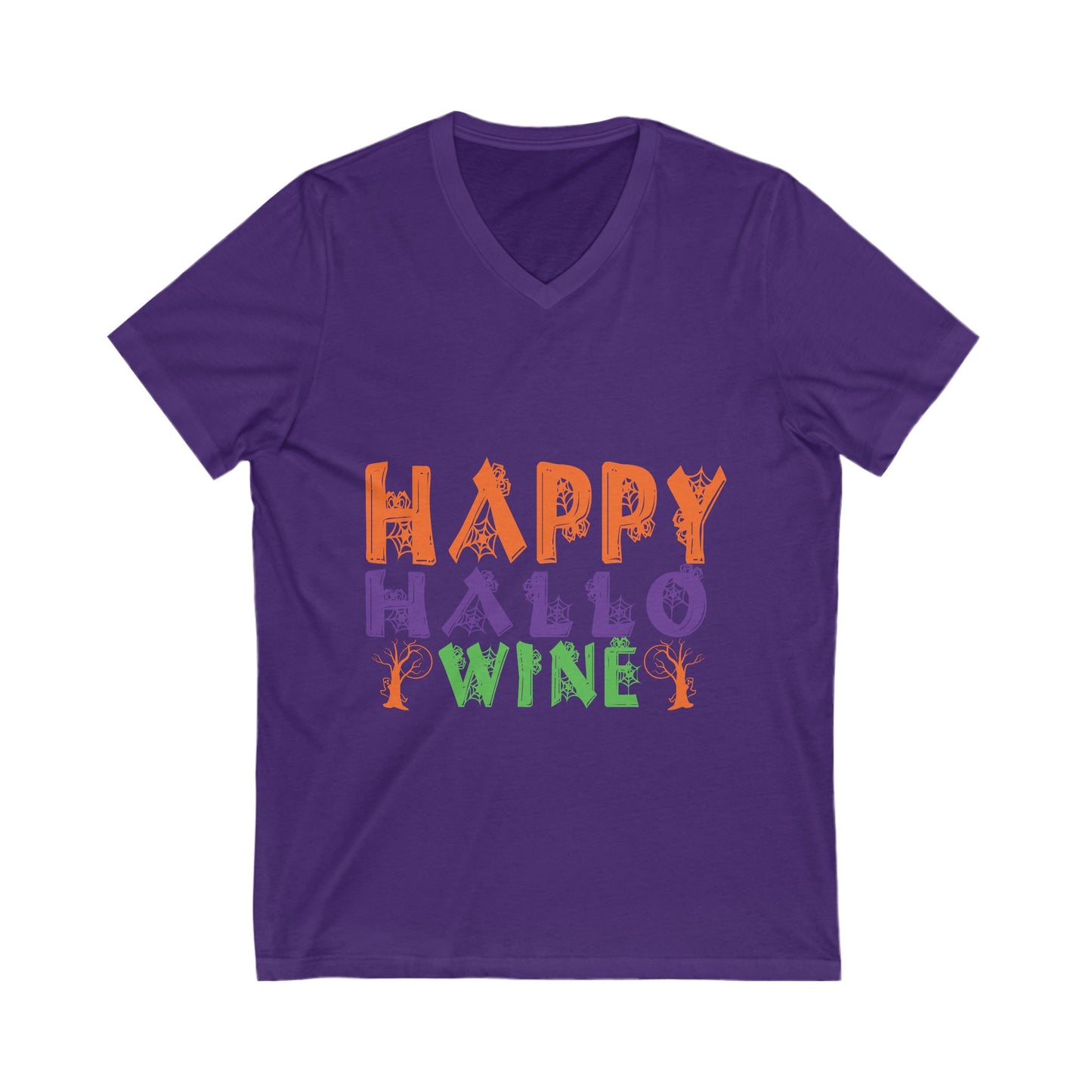 Happy Hallo Winee Unisex Short Sleeve V-neck Tshirt