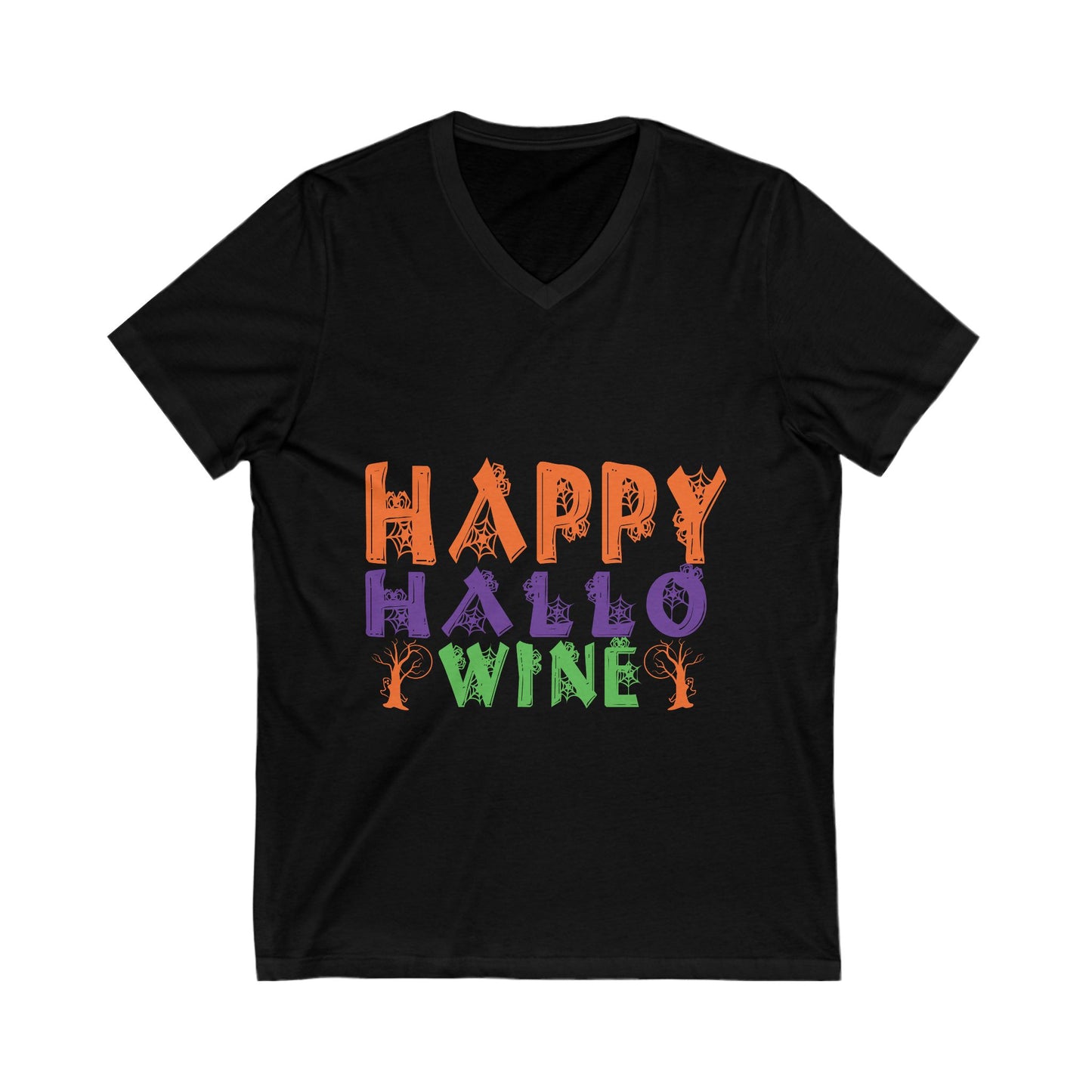Happy Hallo Winee Unisex Short Sleeve V-neck Tshirt