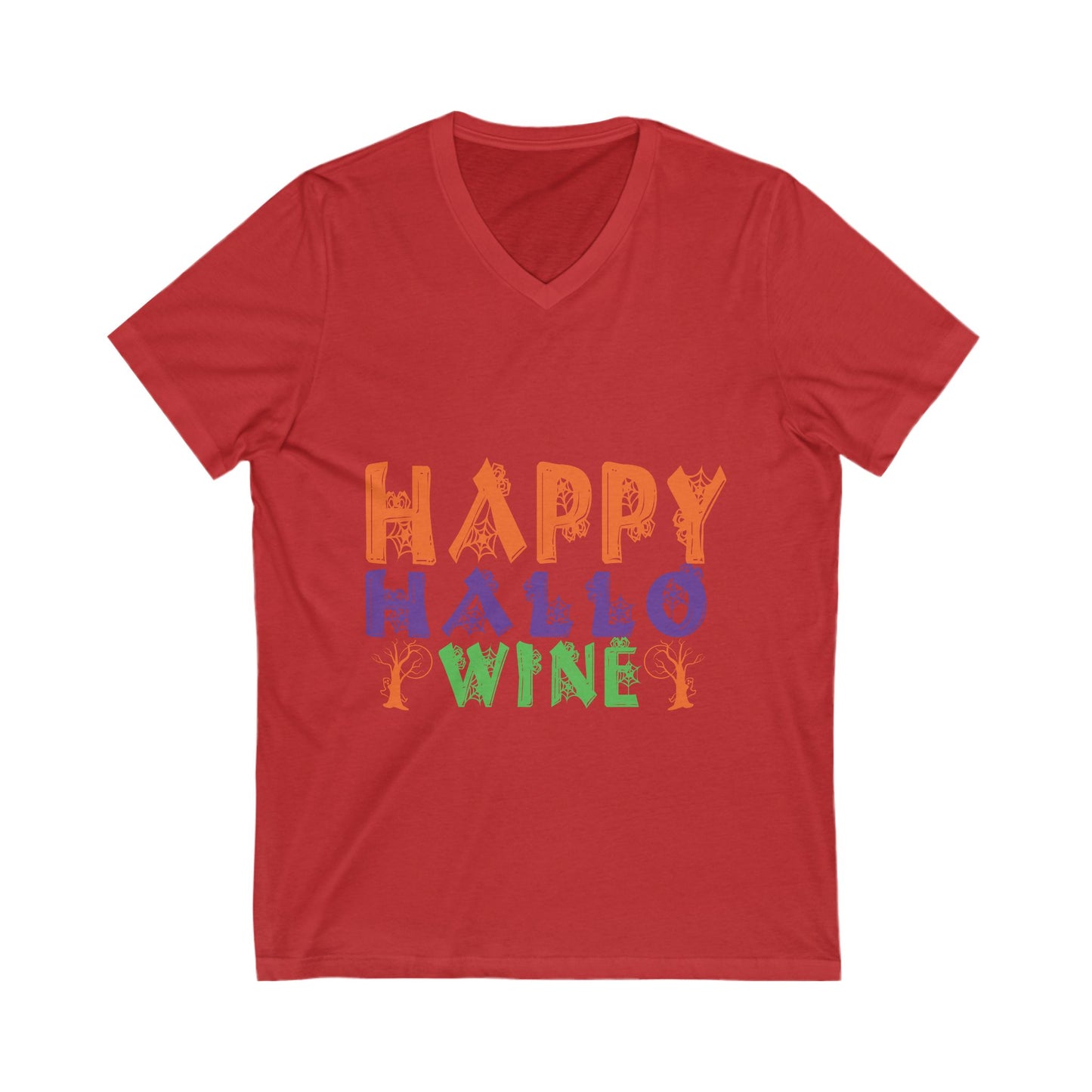Happy Hallo Winee Unisex Short Sleeve V-neck Tshirt