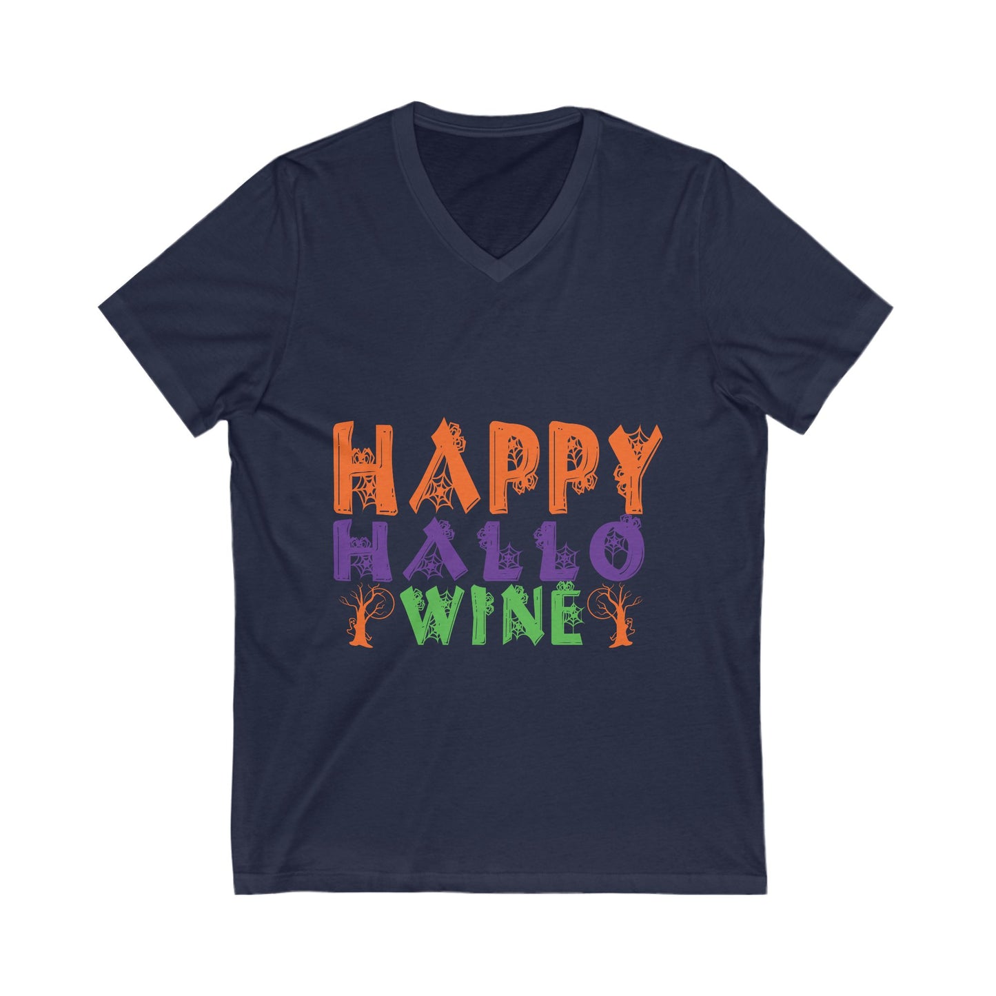 Happy Hallo Winee Unisex Short Sleeve V-neck Tshirt