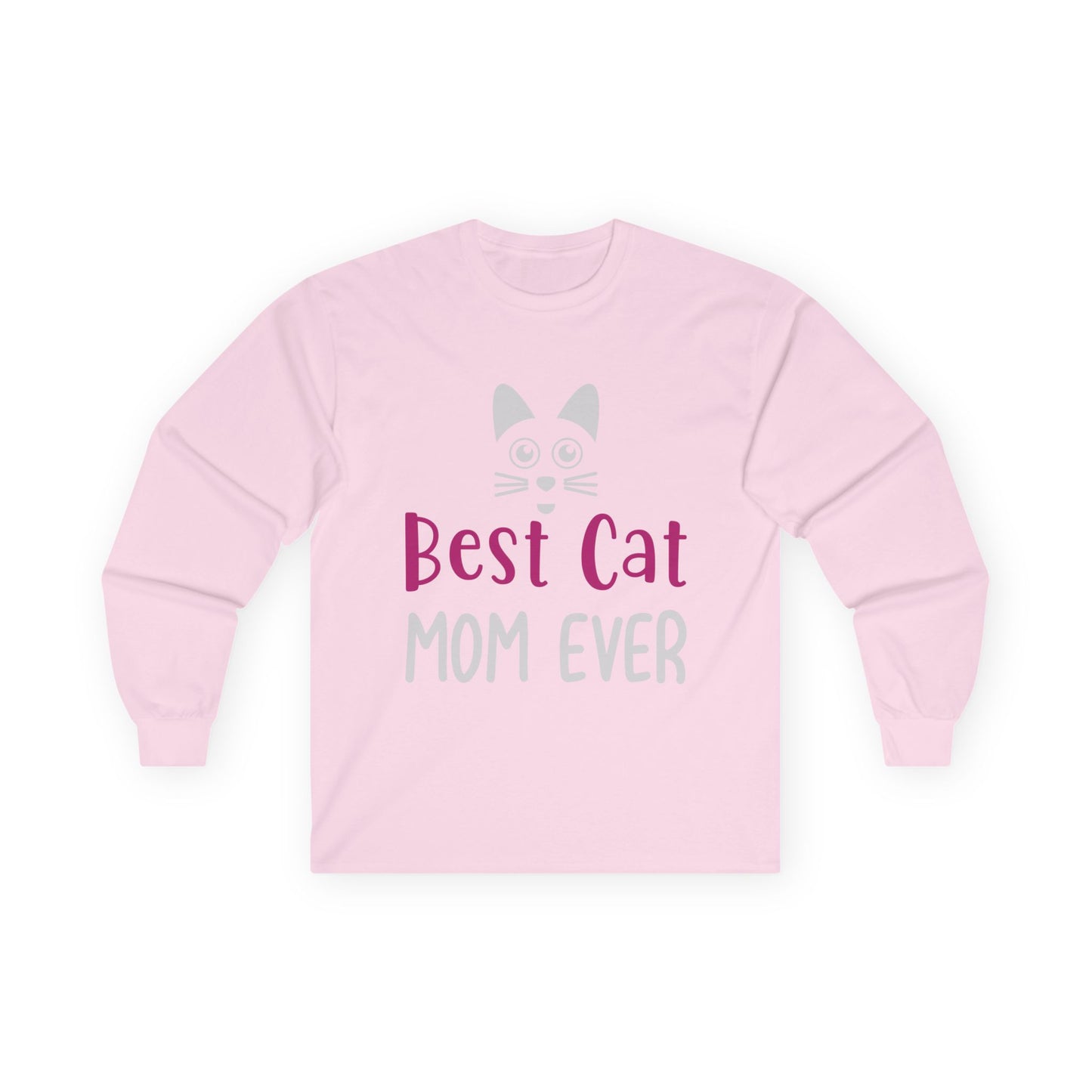 “Best Cat Mom Ever” Long Sleeve T-Shirt – Cozy & Cat-Loving