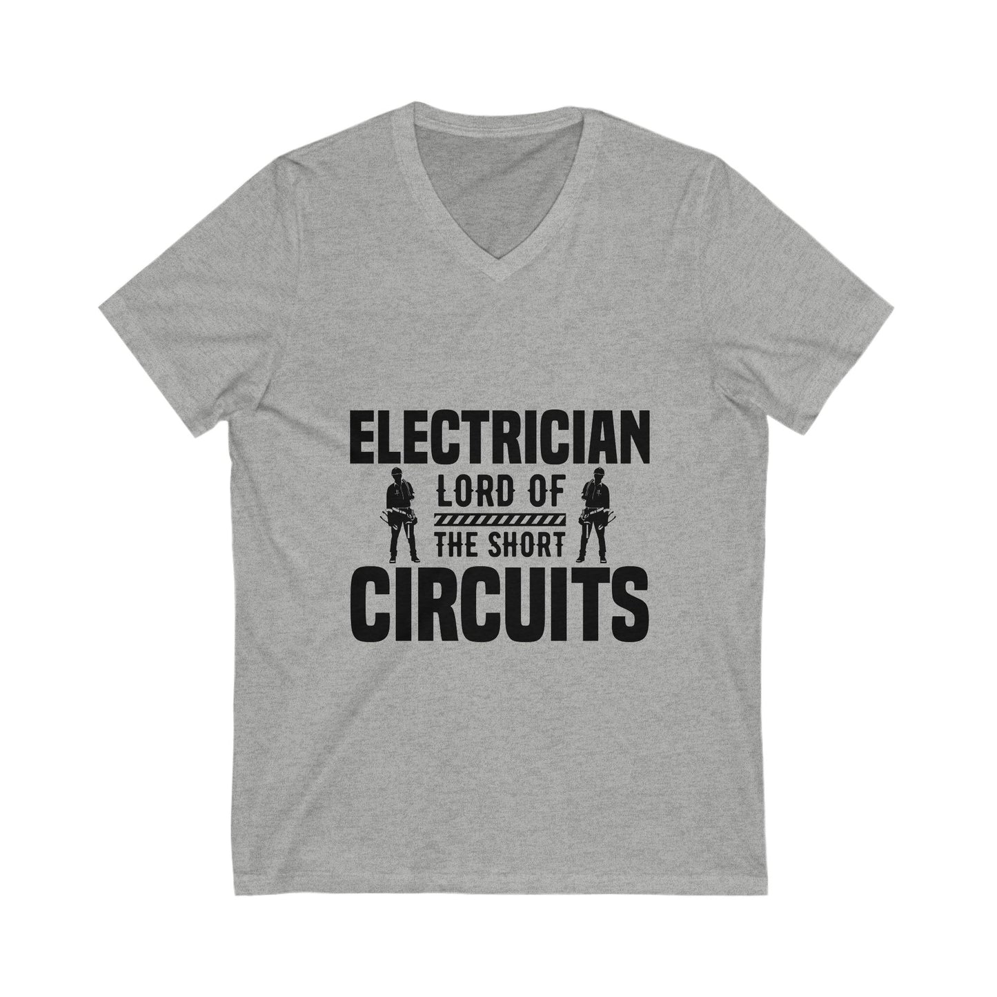 Electrician Lord Of The Shot Circuits Unisex Short Sleeve V-neck Tshirt