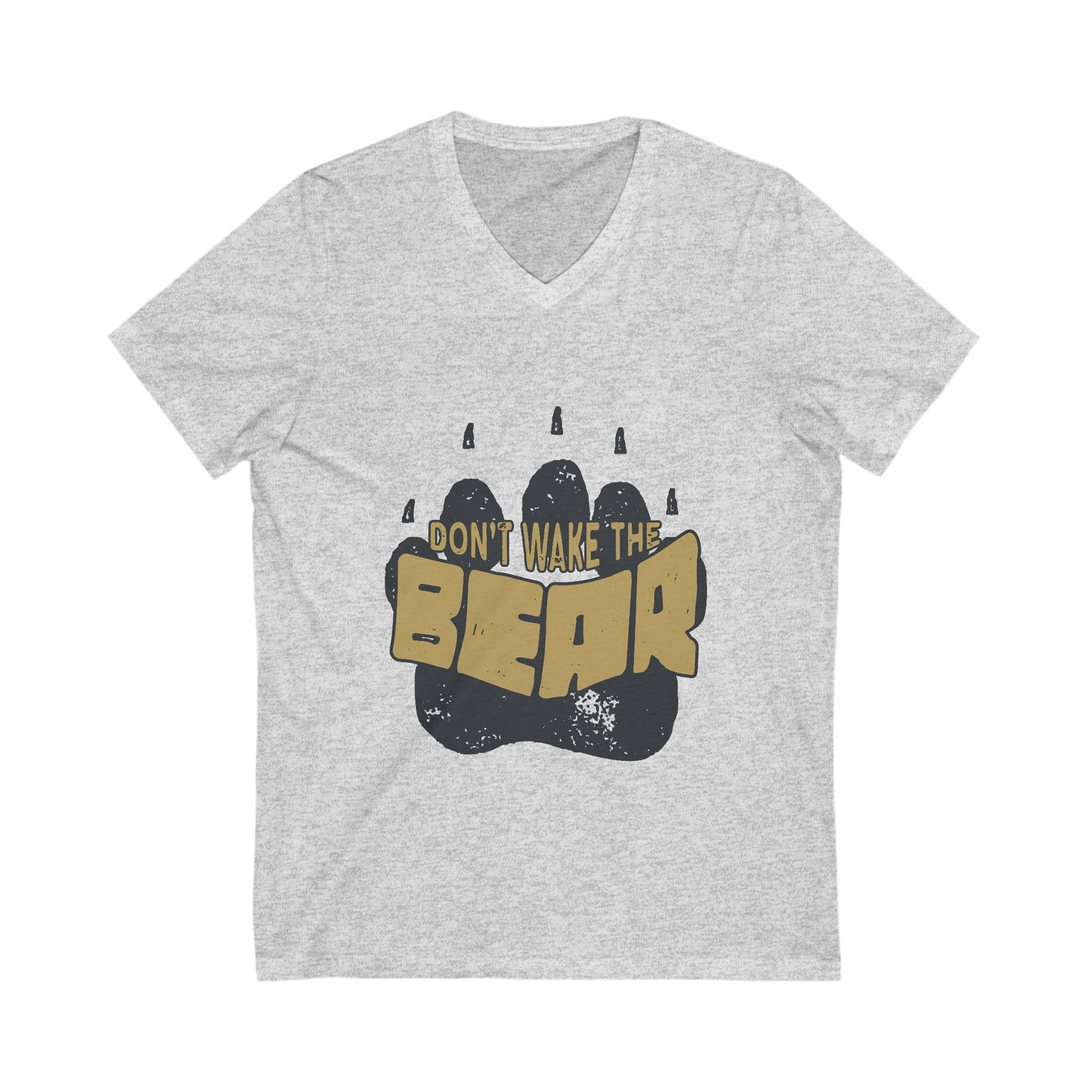 Don'T Wake The Bear Unisex Short Sleeve V-neck Tshirt