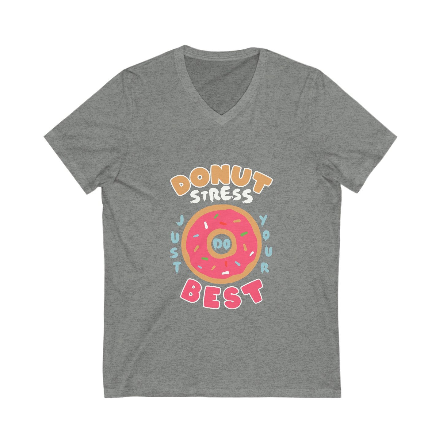 Donut Stress Unisex Short Sleeve V-neck Tshirt