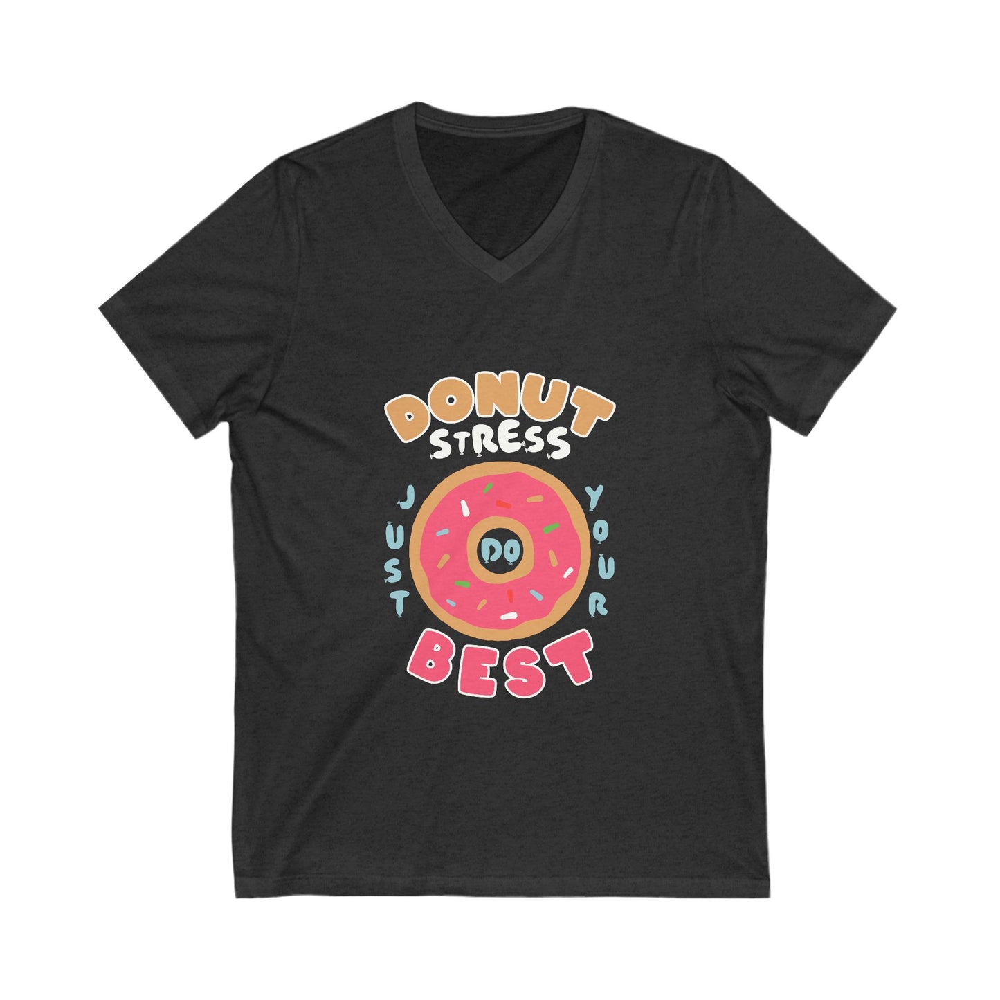 Donut Stress Unisex Short Sleeve V-neck Tshirt
