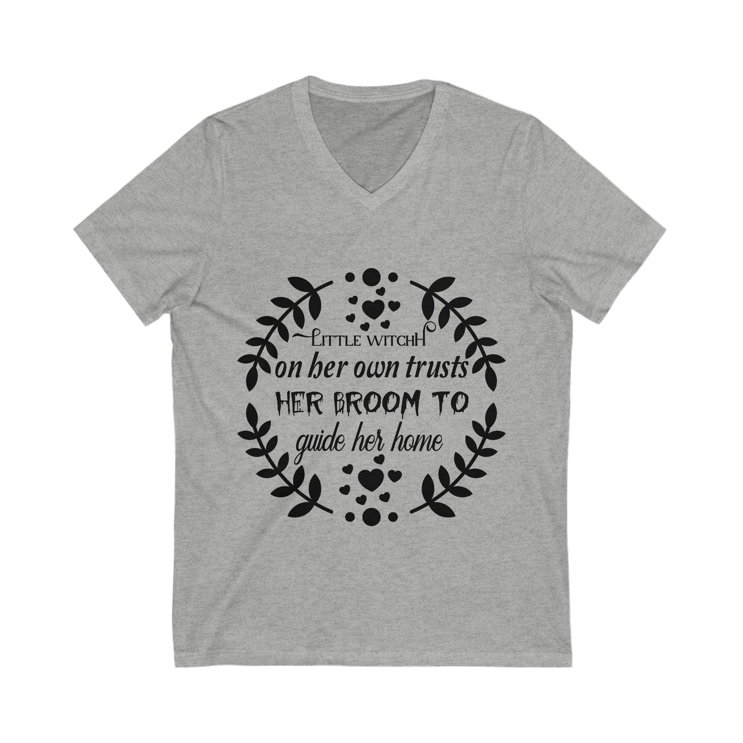Little Witch Unisex Short Sleeve V-neck Tshirt