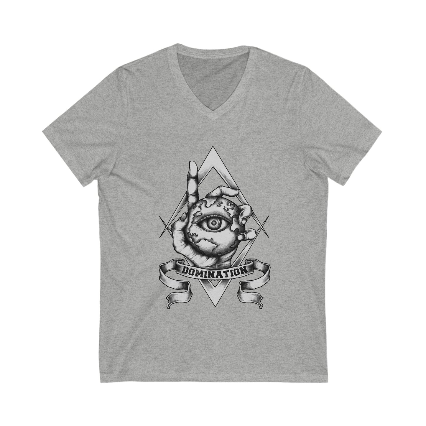 Domination Unisex Short Sleeve V-neck Tshirt