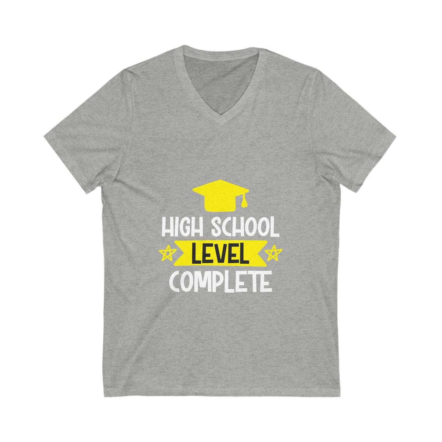 High School Level Complete Unisex Short Sleeve V-neck Tshirt