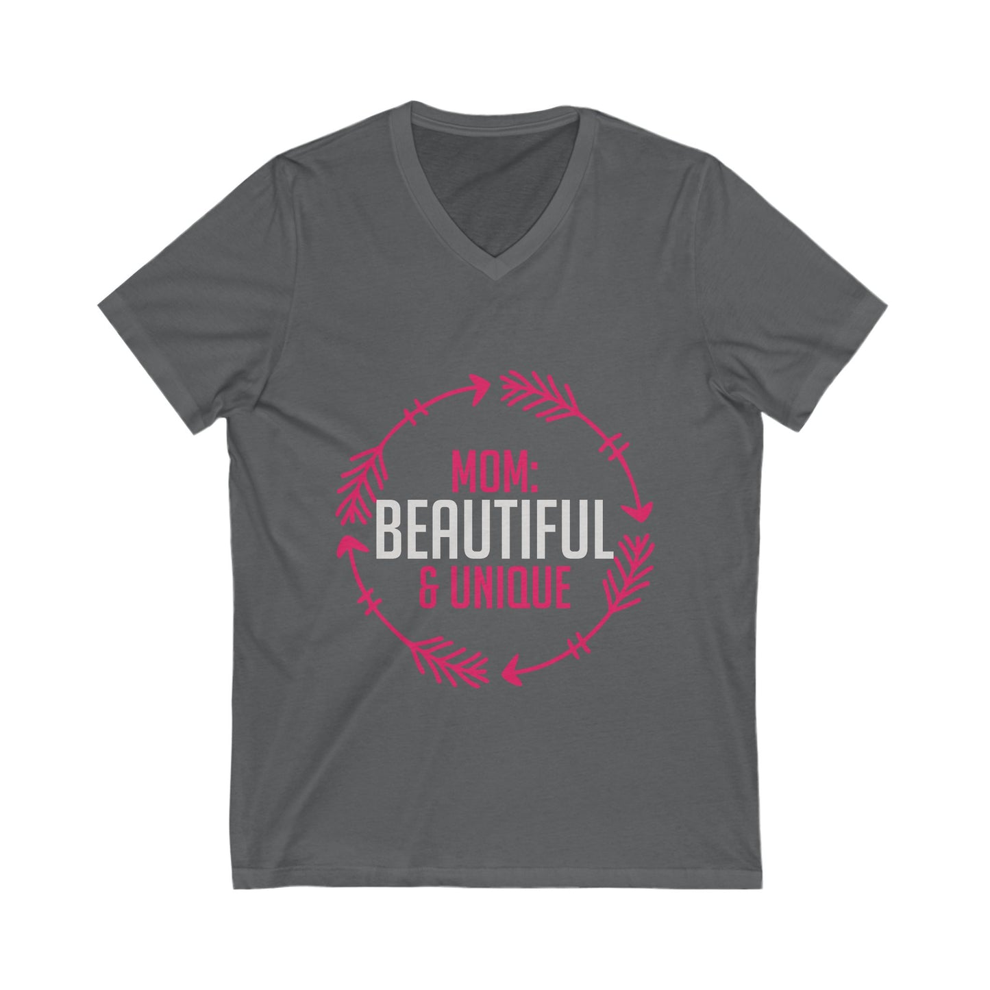 Mom Beautiful And Unique Unisex Short Sleeve V-neck Tshirt