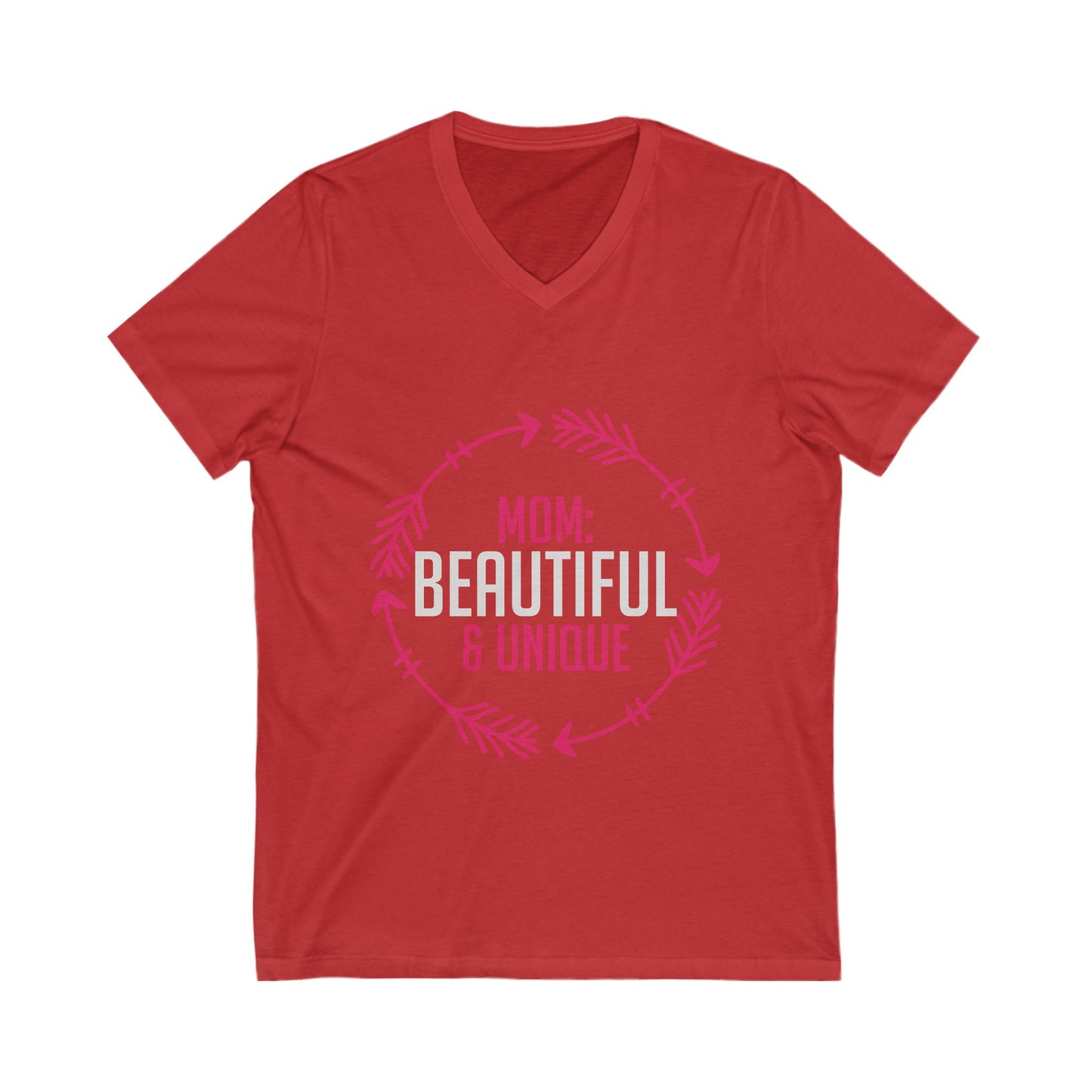 Mom Beautiful And Unique Unisex Short Sleeve V-neck Tshirt