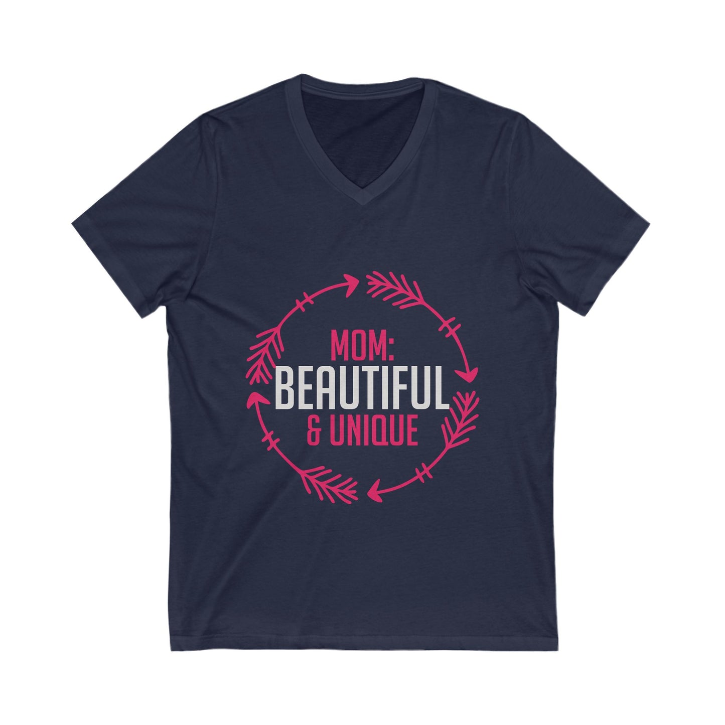 Mom Beautiful And Unique Unisex Short Sleeve V-neck Tshirt