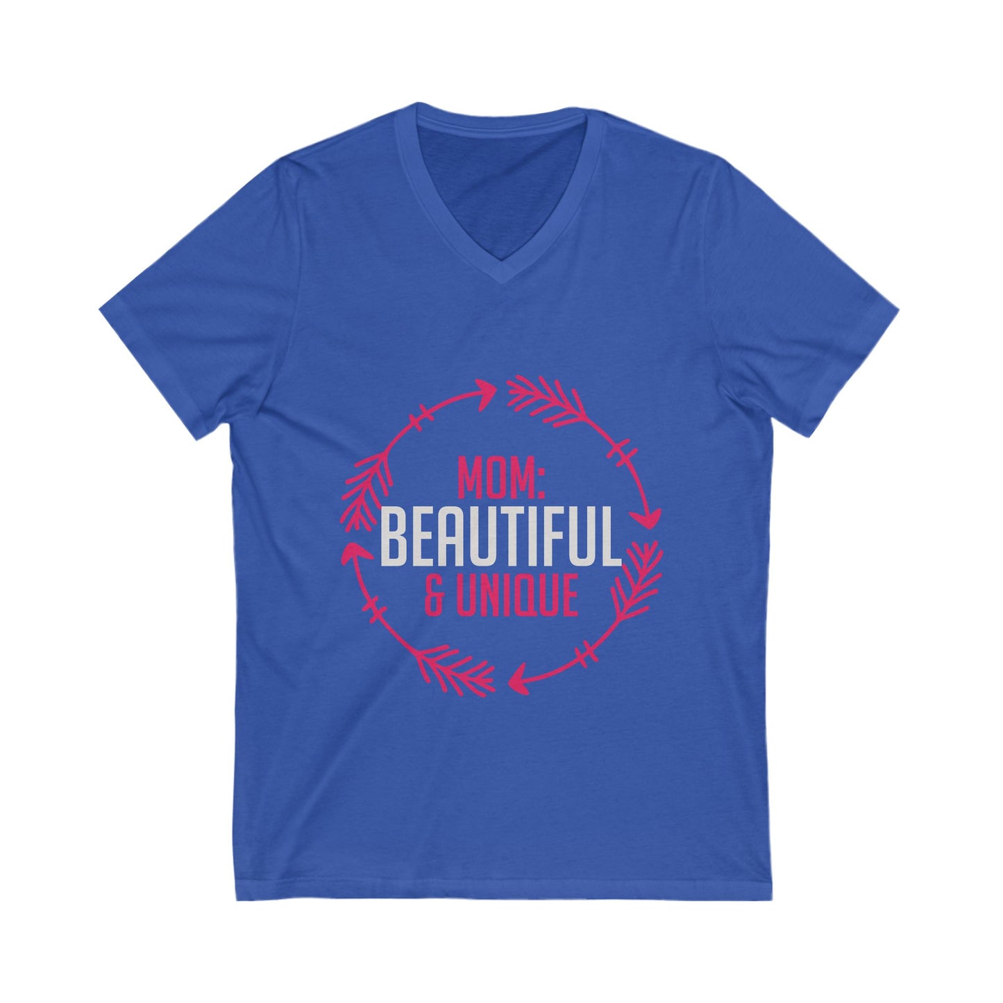 Mom Beautiful And Unique Unisex Short Sleeve V-neck Tshirt