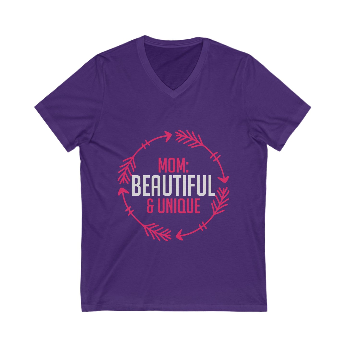 Mom Beautiful And Unique Unisex Short Sleeve V-neck Tshirt