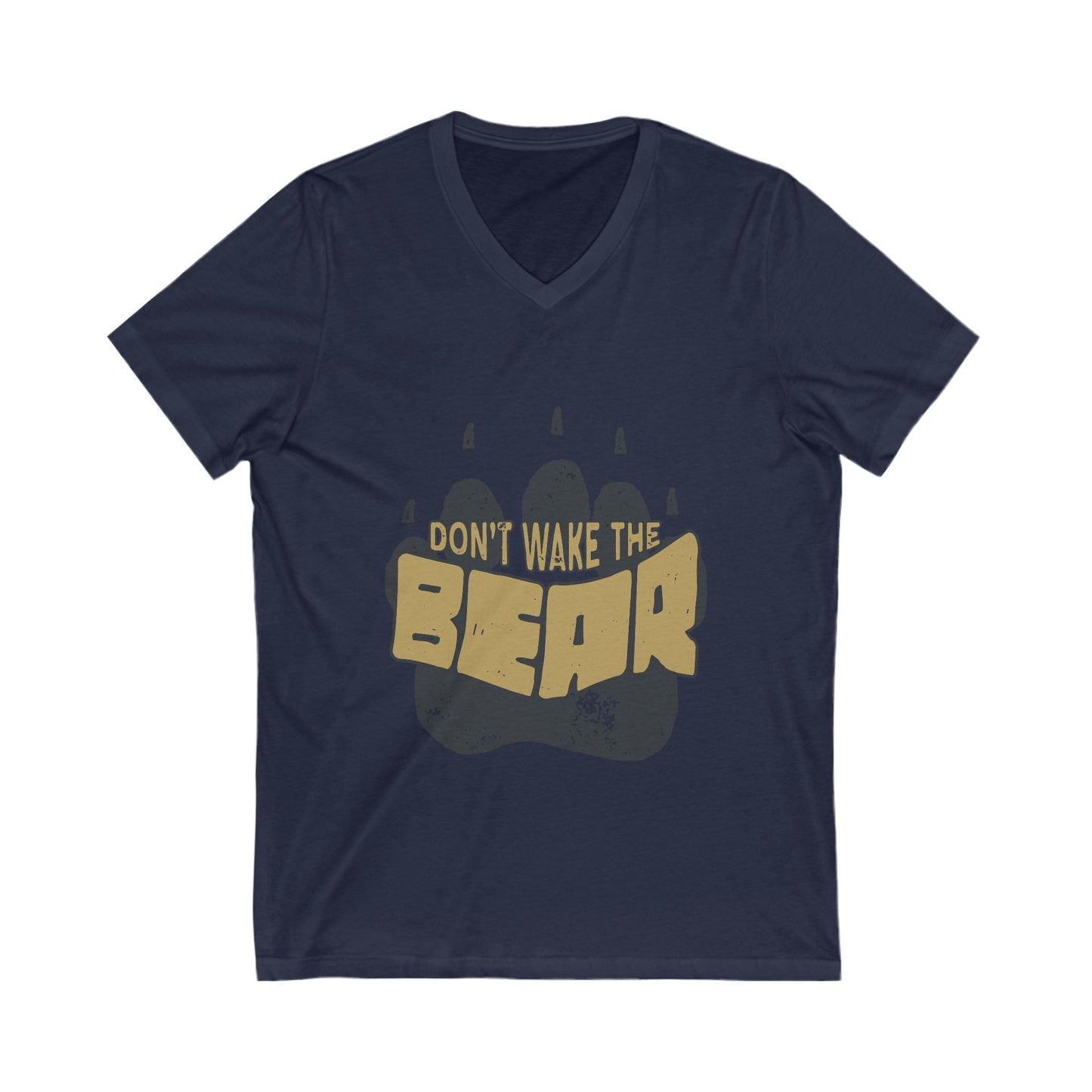 Don'T Wake The Bear Unisex Short Sleeve V-neck Tshirt