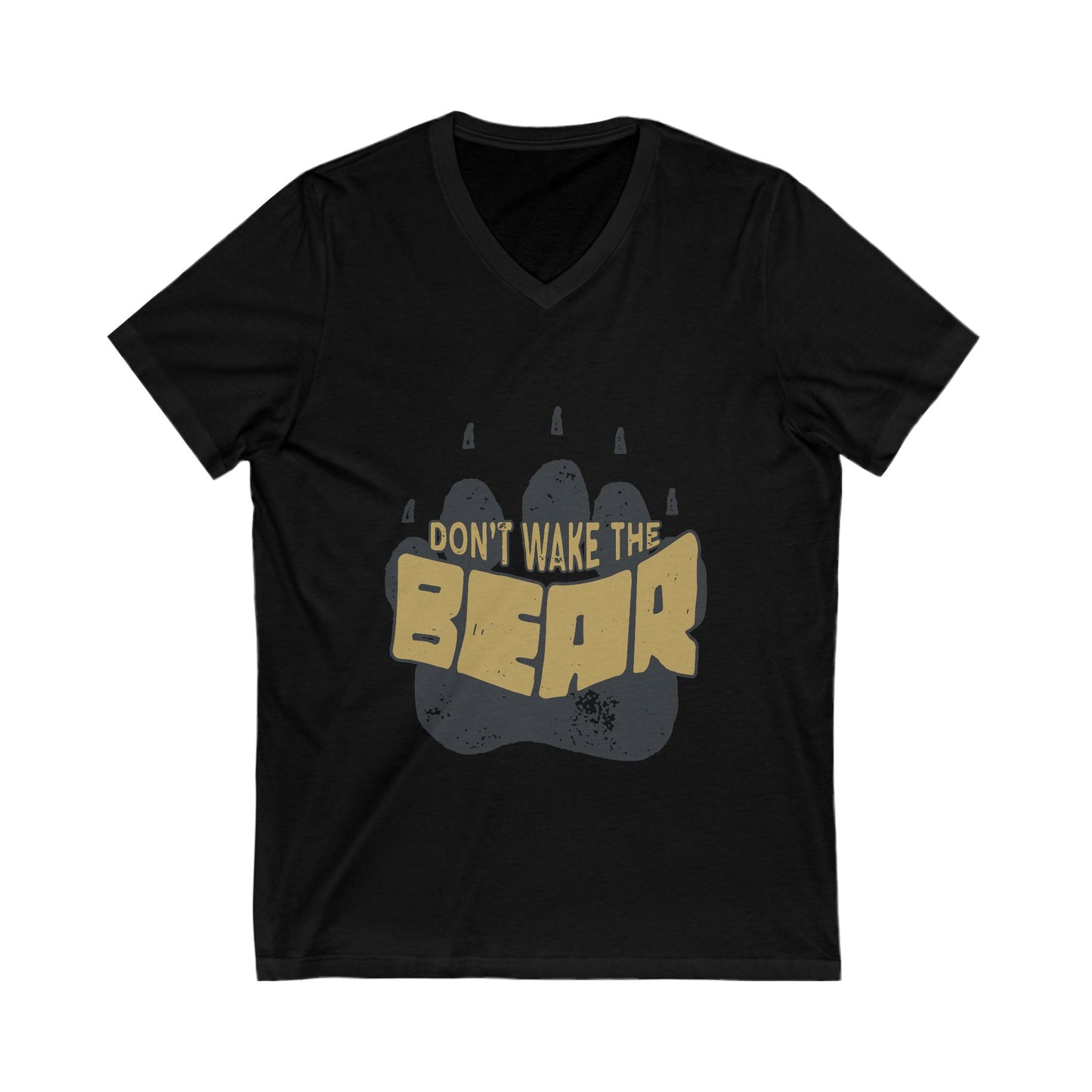 Don'T Wake The Bear Unisex Short Sleeve V-neck Tshirt