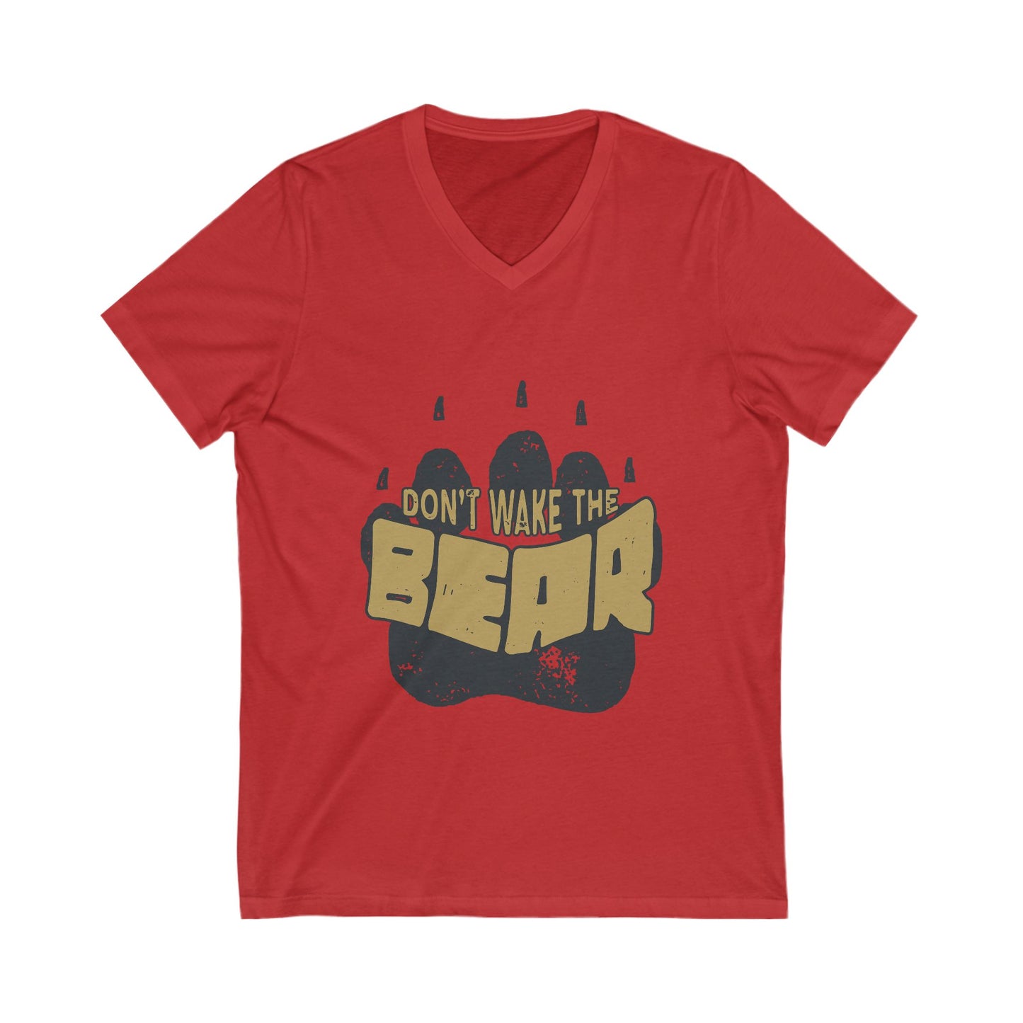 Don'T Wake The Bear Unisex Short Sleeve V-neck Tshirt