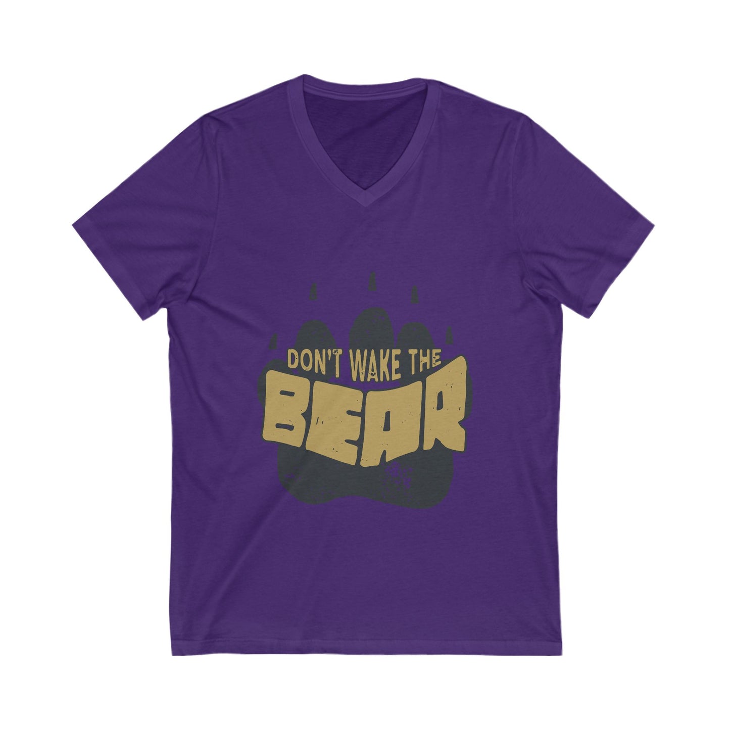 Don'T Wake The Bear Unisex Short Sleeve V-neck Tshirt