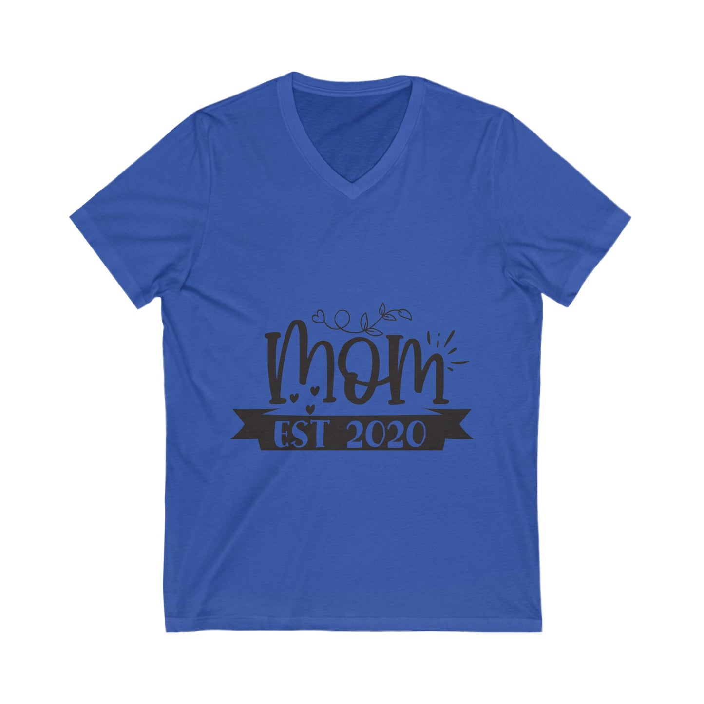 Mom Est 2020-01 Unisex Short Sleeve V-neck Tshirt