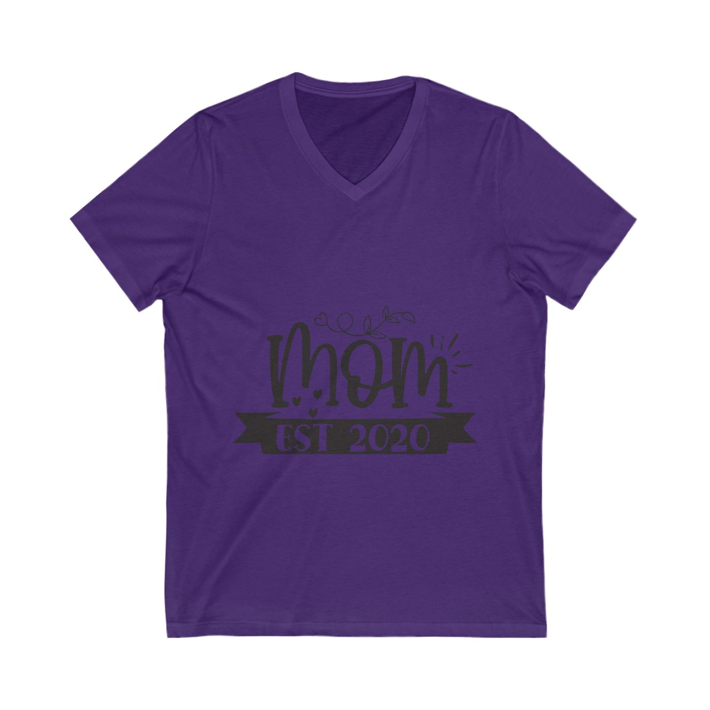 Mom Est 2020-01 Unisex Short Sleeve V-neck Tshirt