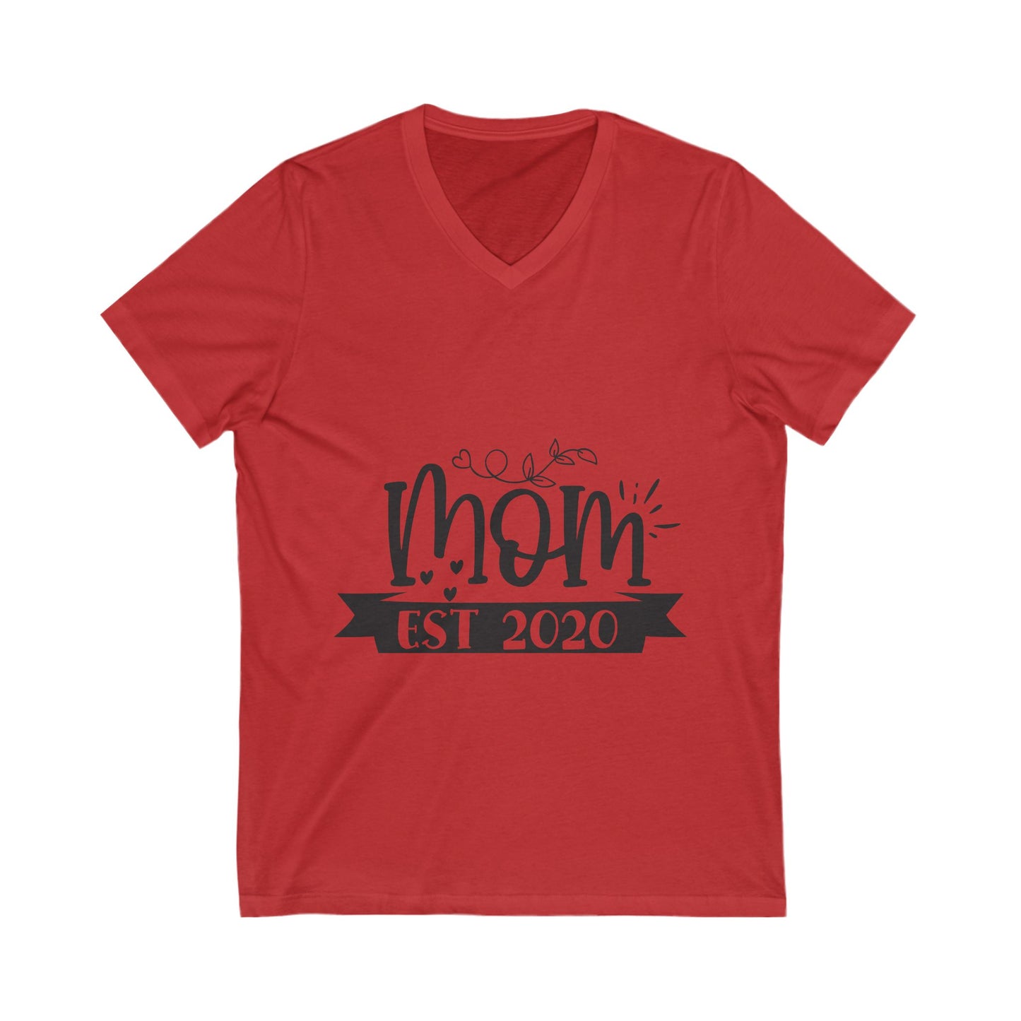 Mom Est 2020-01 Unisex Short Sleeve V-neck Tshirt