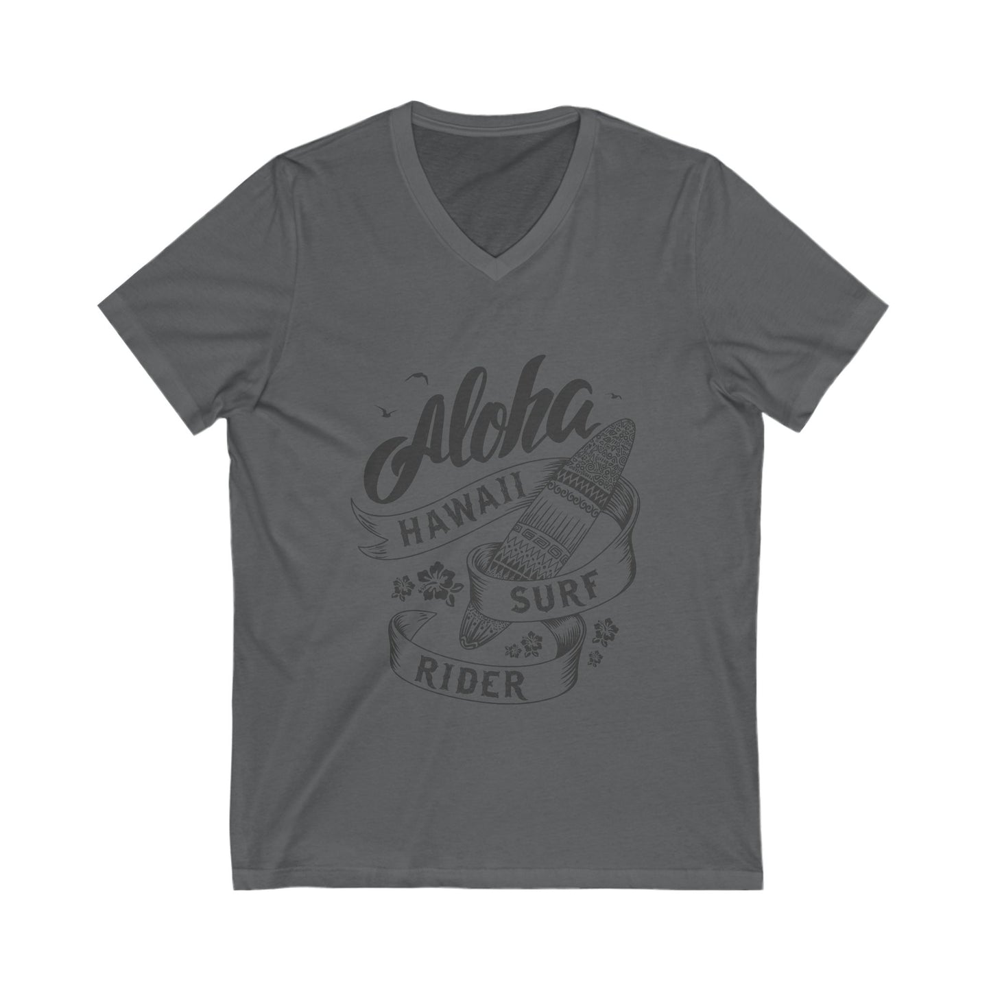 Hawaii Surf Rider Unisex Short Sleeve V-neck Tshirt