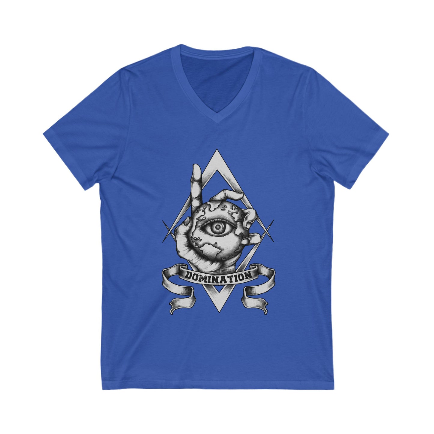 Domination Unisex Short Sleeve V-neck Tshirt