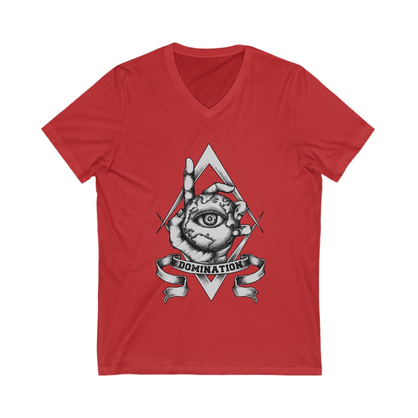 Domination Unisex Short Sleeve V-neck Tshirt