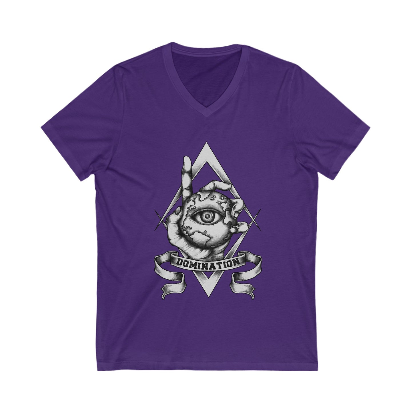Domination Unisex Short Sleeve V-neck Tshirt