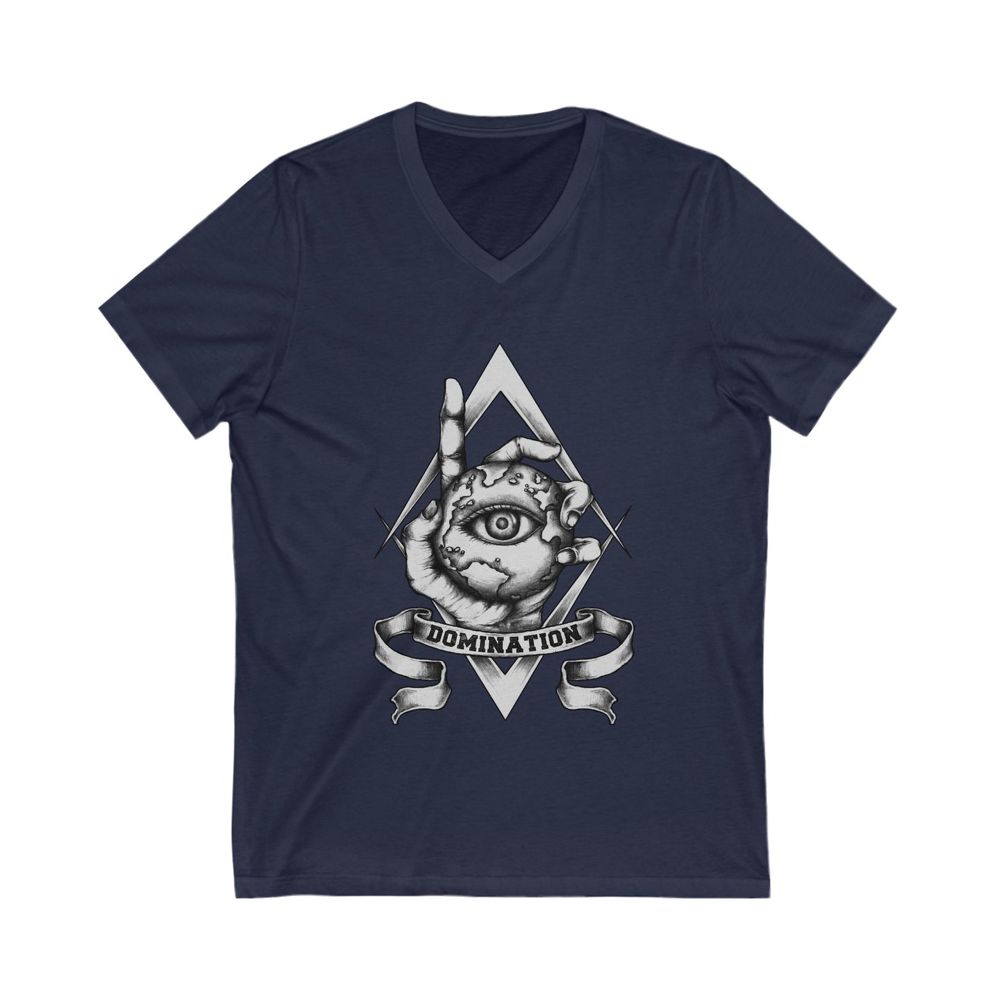 Domination Unisex Short Sleeve V-neck Tshirt