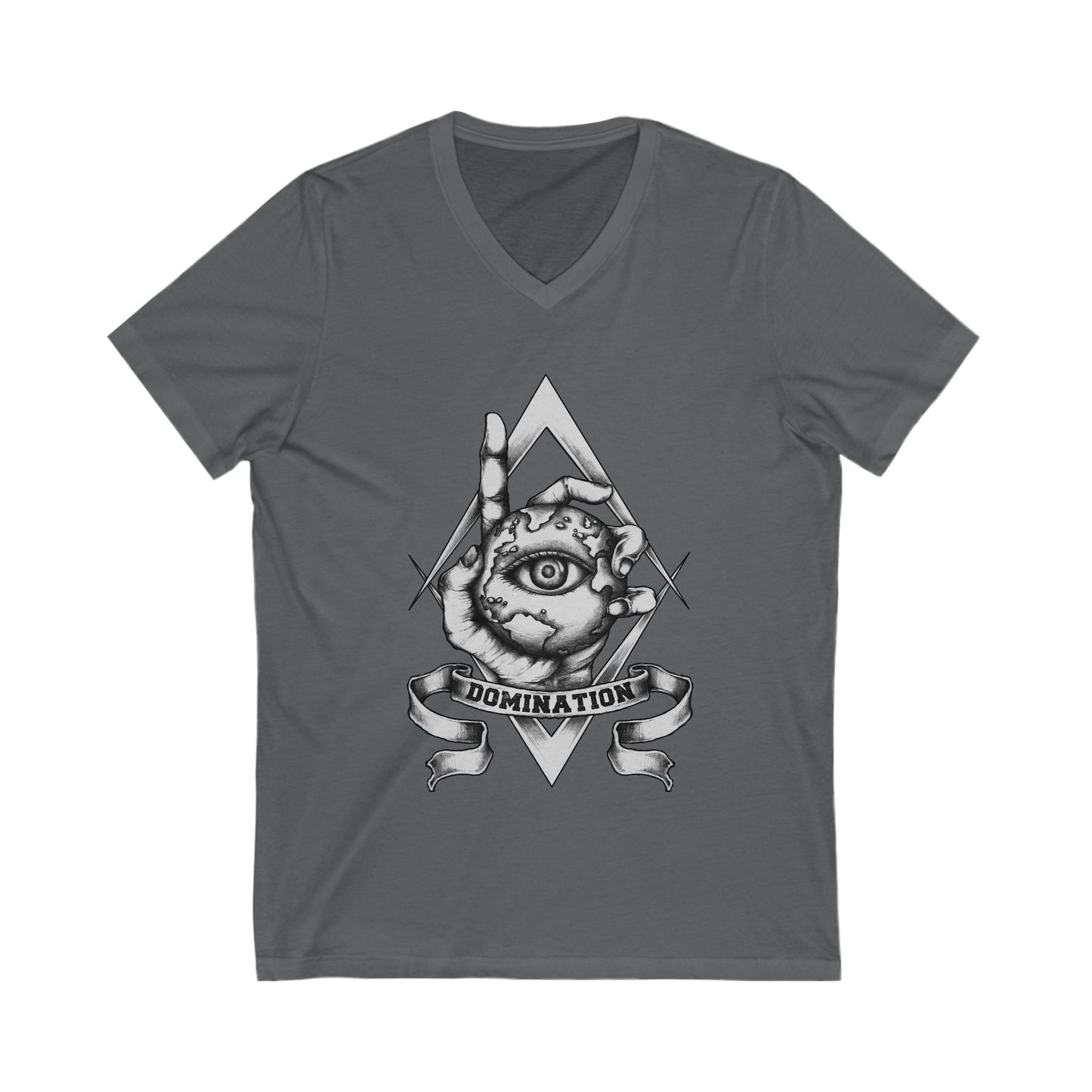 Domination Unisex Short Sleeve V-neck Tshirt