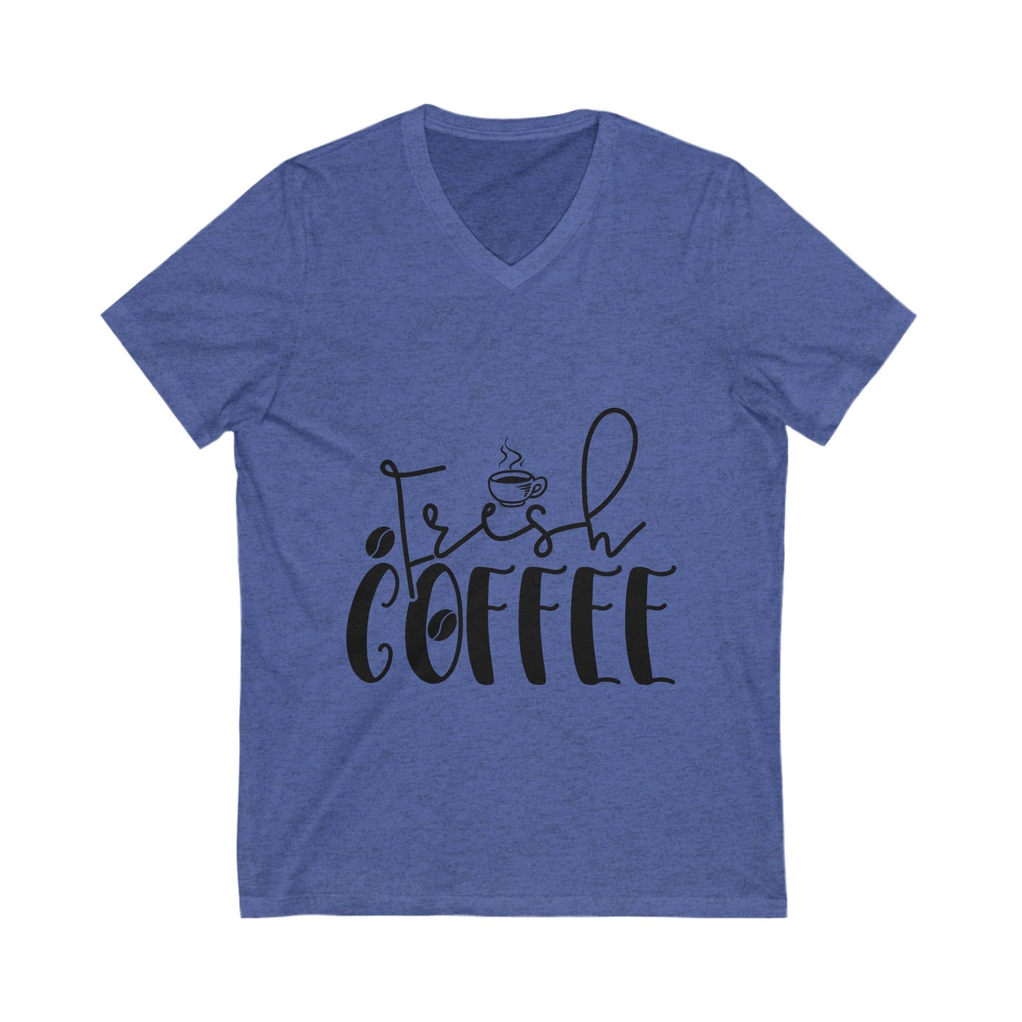 Fresh Coffee Unisex Short Sleeve V-neck Tshirt
