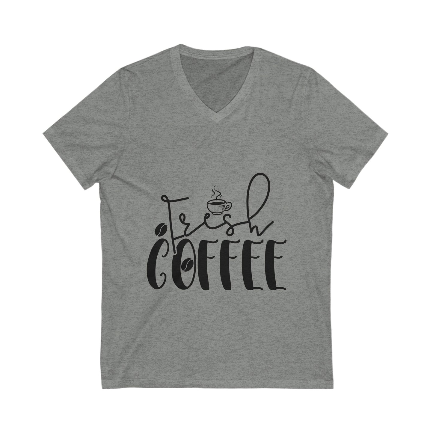 Fresh Coffee Unisex Short Sleeve V-neck Tshirt