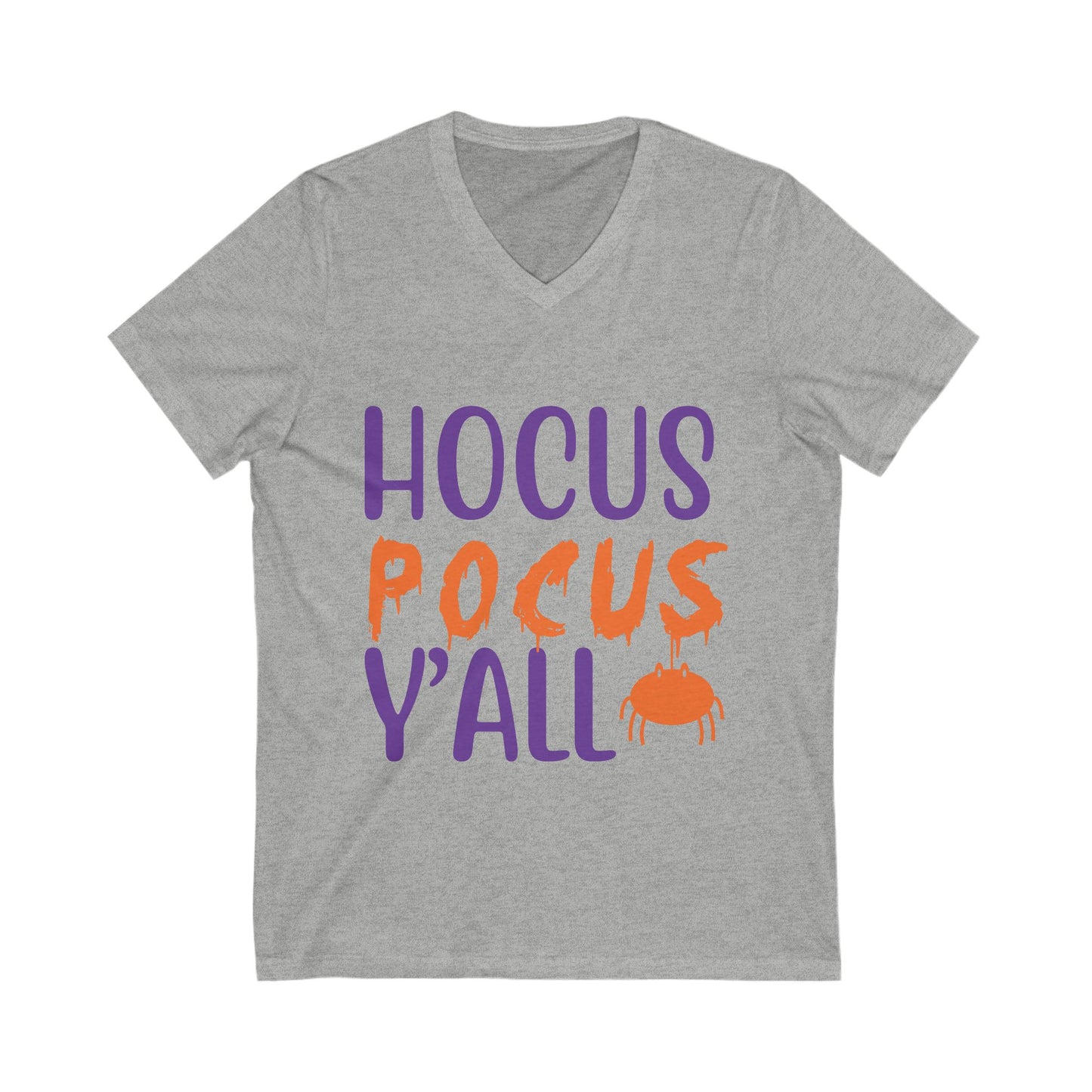 Hocus Pocus Y All Unisex Short Sleeve V-neck Tshirt