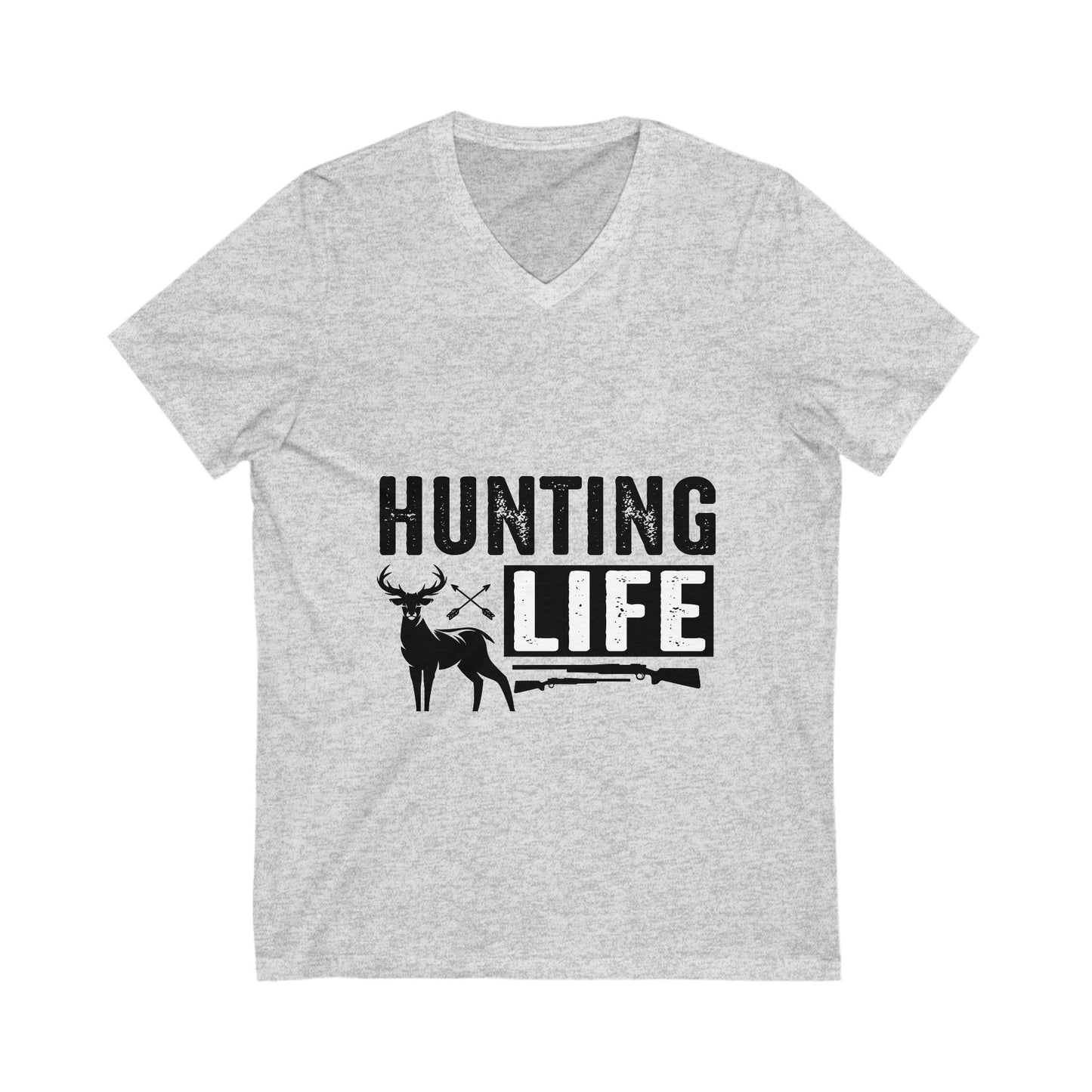 Hunting Is Life Unisex Short Sleeve V-neck Tshirt