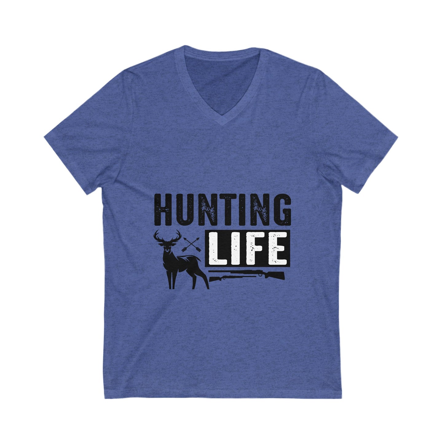 Hunting Is Life Unisex Short Sleeve V-neck Tshirt