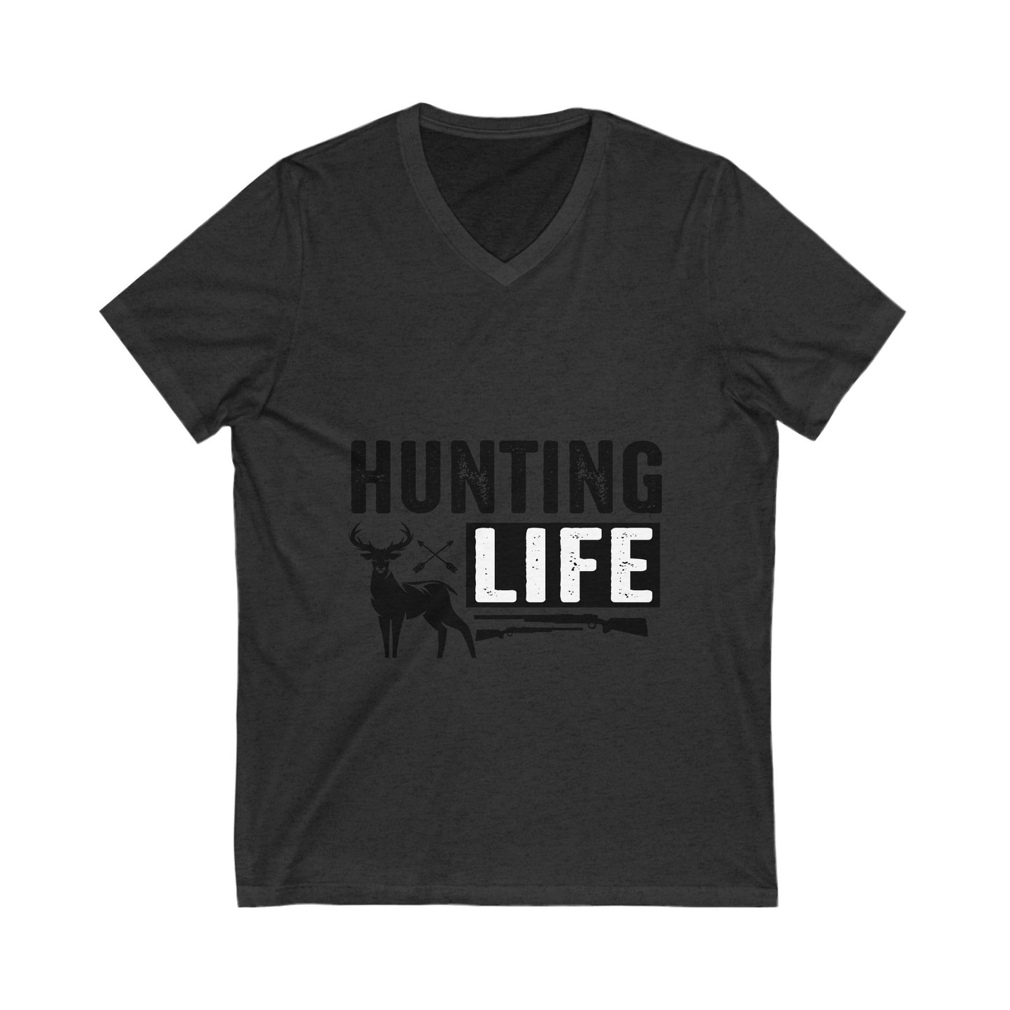 Hunting Is Life Unisex Short Sleeve V-neck Tshirt