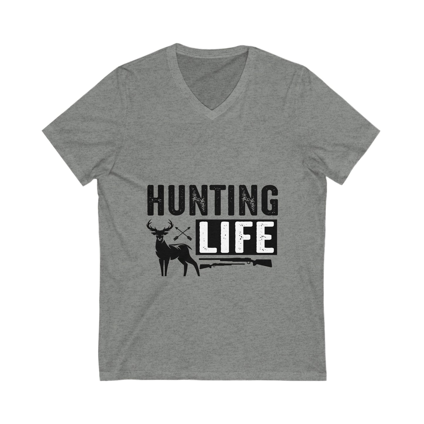 Hunting Is Life Unisex Short Sleeve V-neck Tshirt