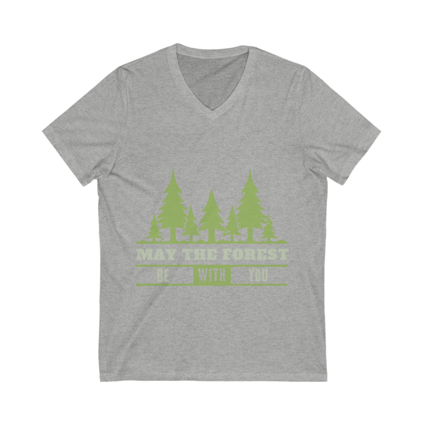 May The Forest Be With You Unisex Short Sleeve V-neck Tshirt