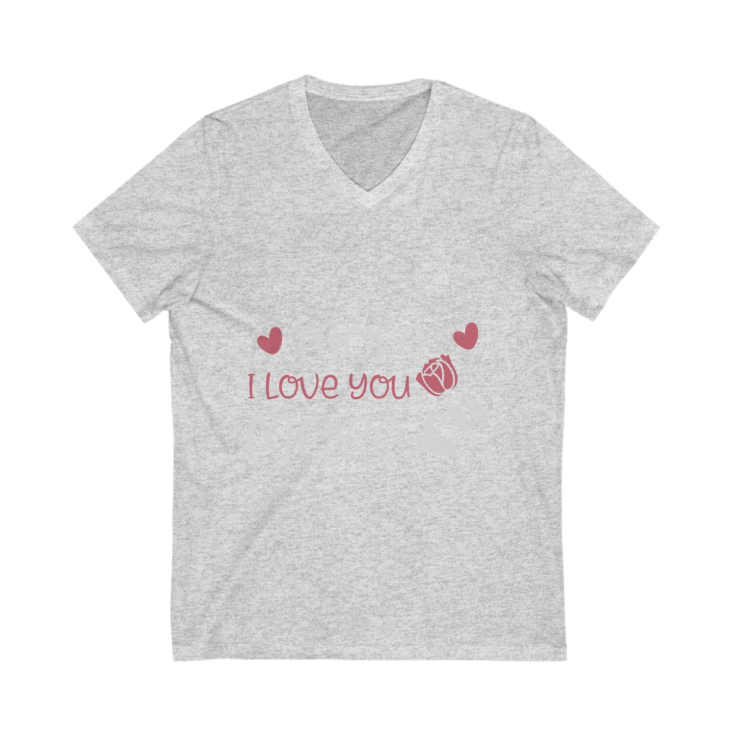 Mom I Love You More Unisex Short Sleeve V-neck Tshirt