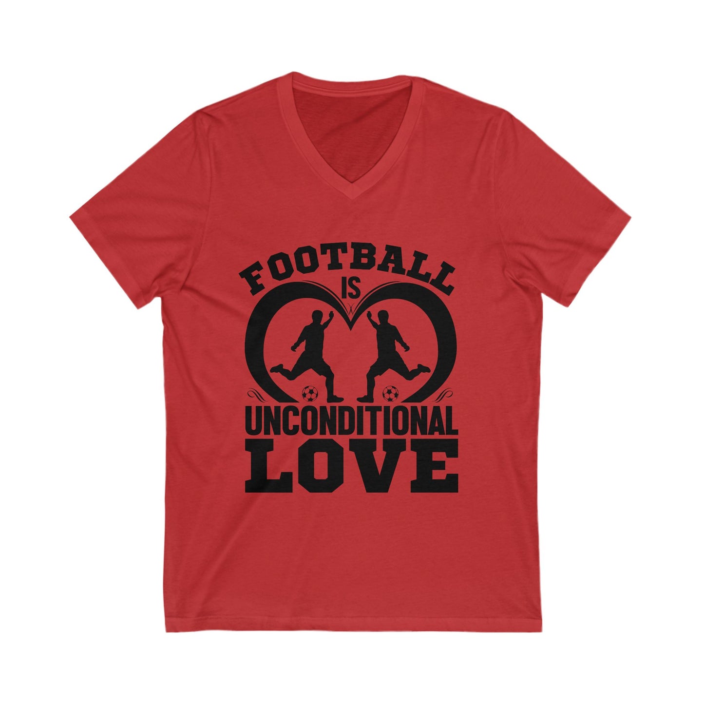 Football Is Unconditional Love Unisex Short Sleeve V-neck Tshirt